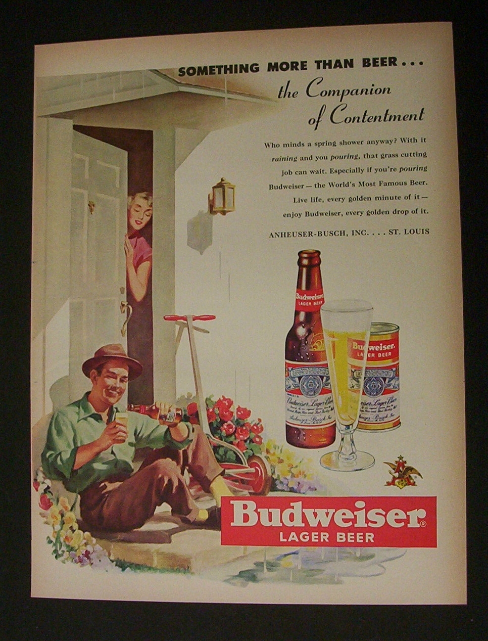 1951  Dual  Ad:  Willys  &  Budweiser