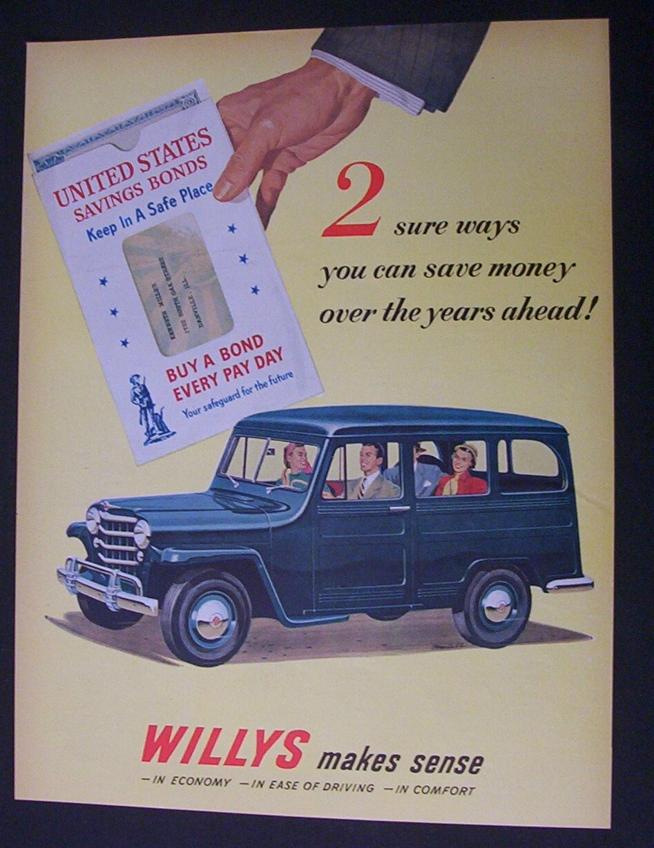 1951  Dual  Ad:  Willys  &  Budweiser