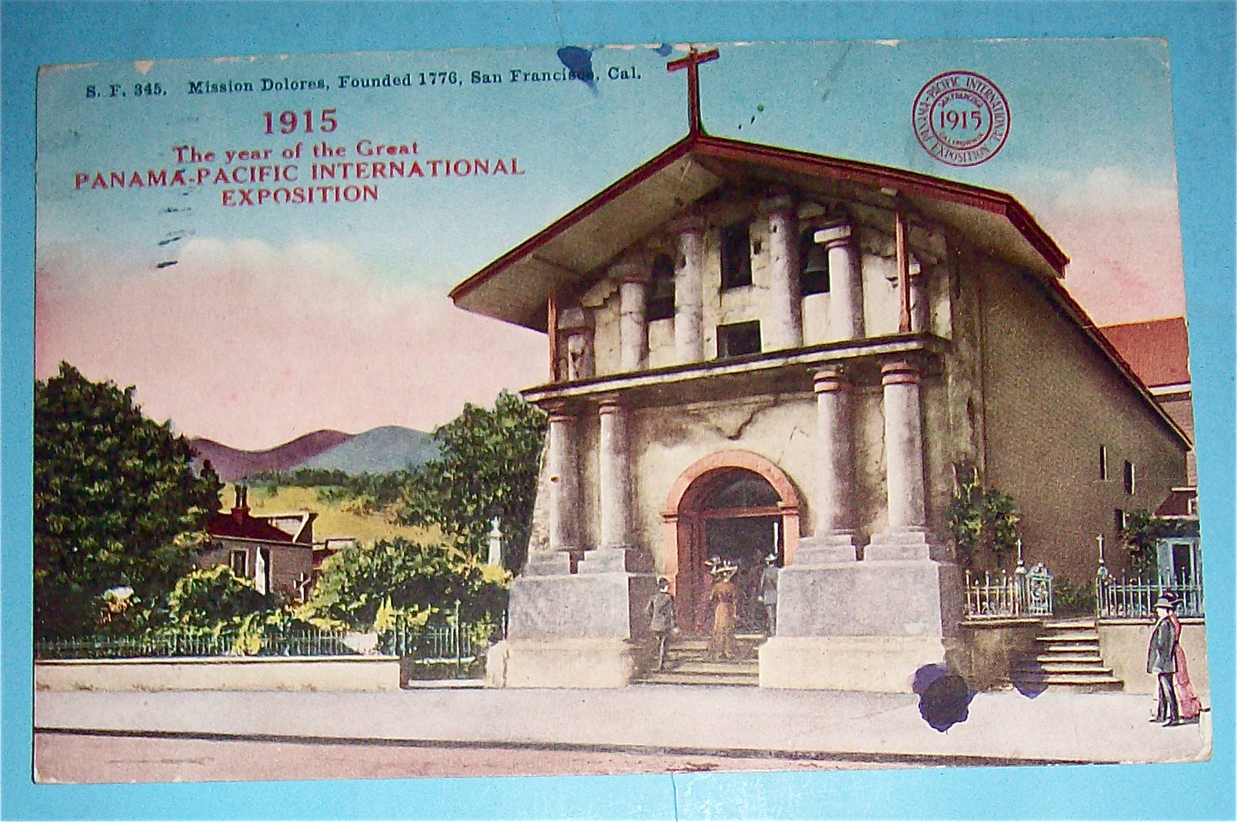 Mission Dolores Postcard (Panama Pacific Exposition)