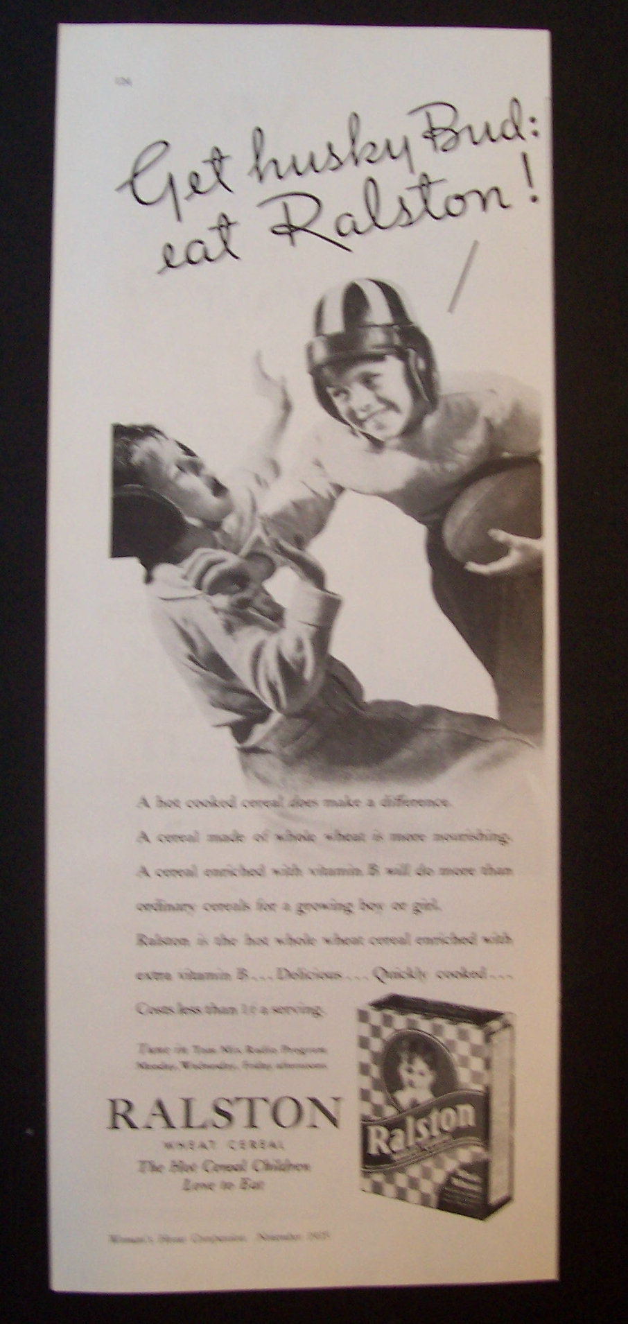 1935  Ralston  Wheat  Cereal