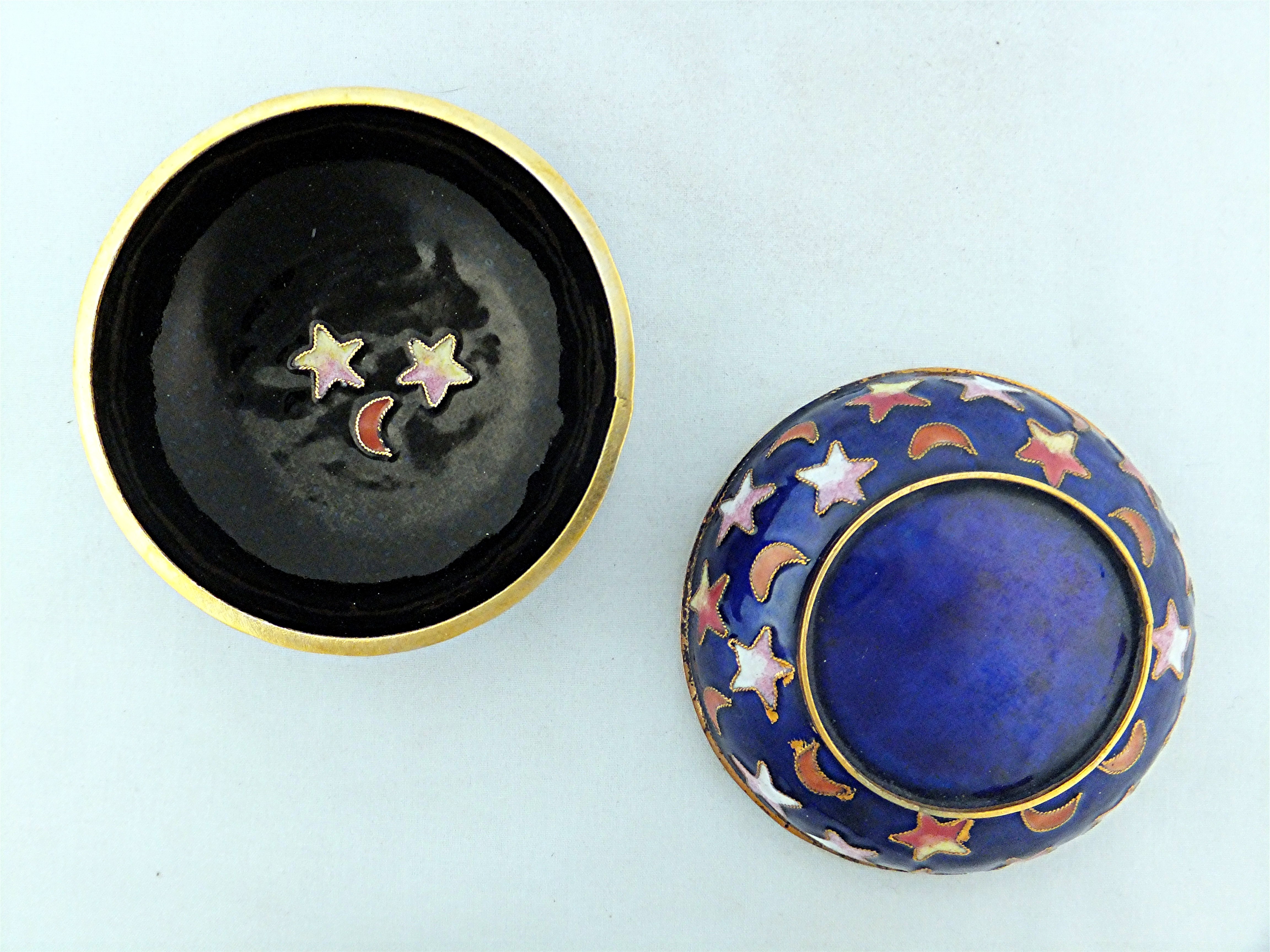 Small Blue Enamel Fairy Trinket Box