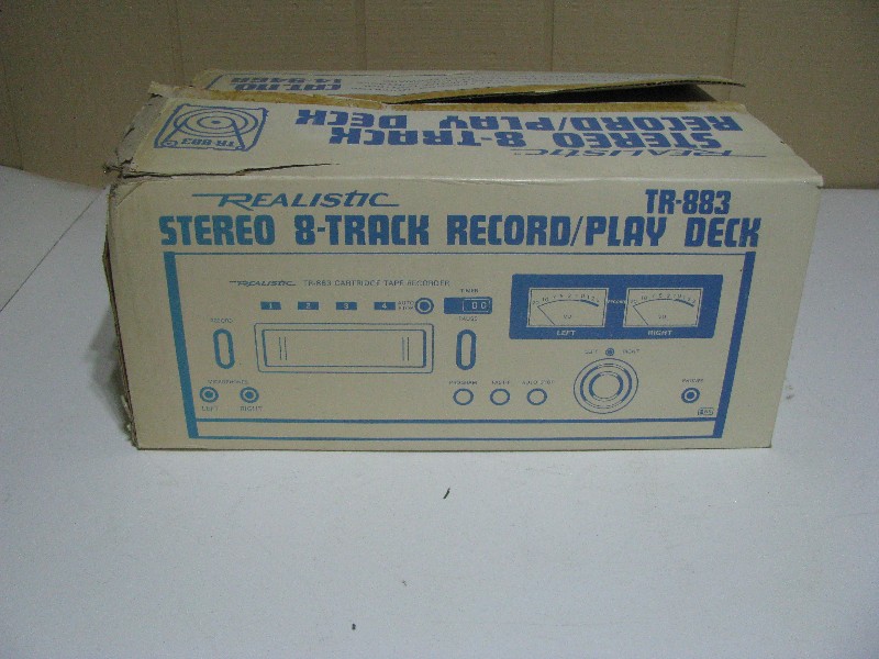 Vintage Realistic TR-883 Stereo 8-Track Record/Play Deck with Original Box & Manual - Cat. No. 14-946A
