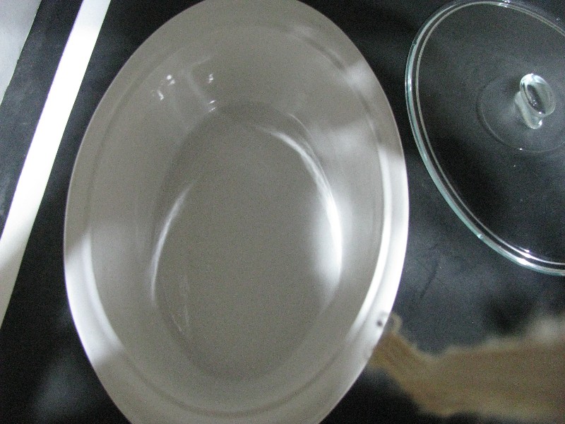 CorningWare French White 4-Quart Oval Stoneware Casserole Dish with Glass Lid
