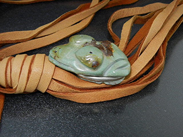 Native American Carved Turquoise Frog Stacey Turpen Lea
