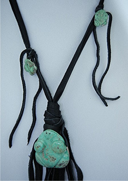 Native American Carved Varicite Frogs Stacey Turpen Lea