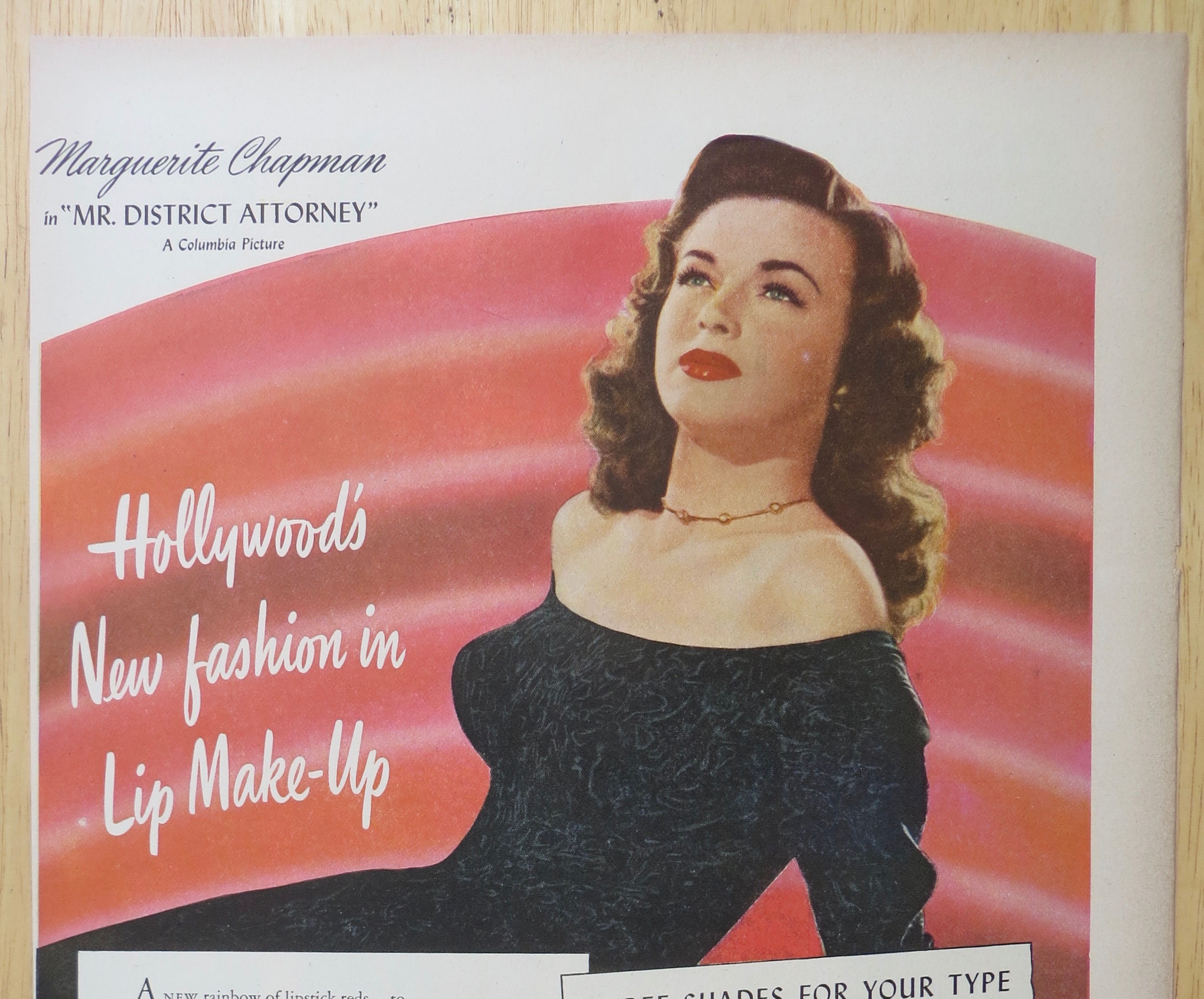 1947 Max Factor Lipstick with Marguerite Chapman