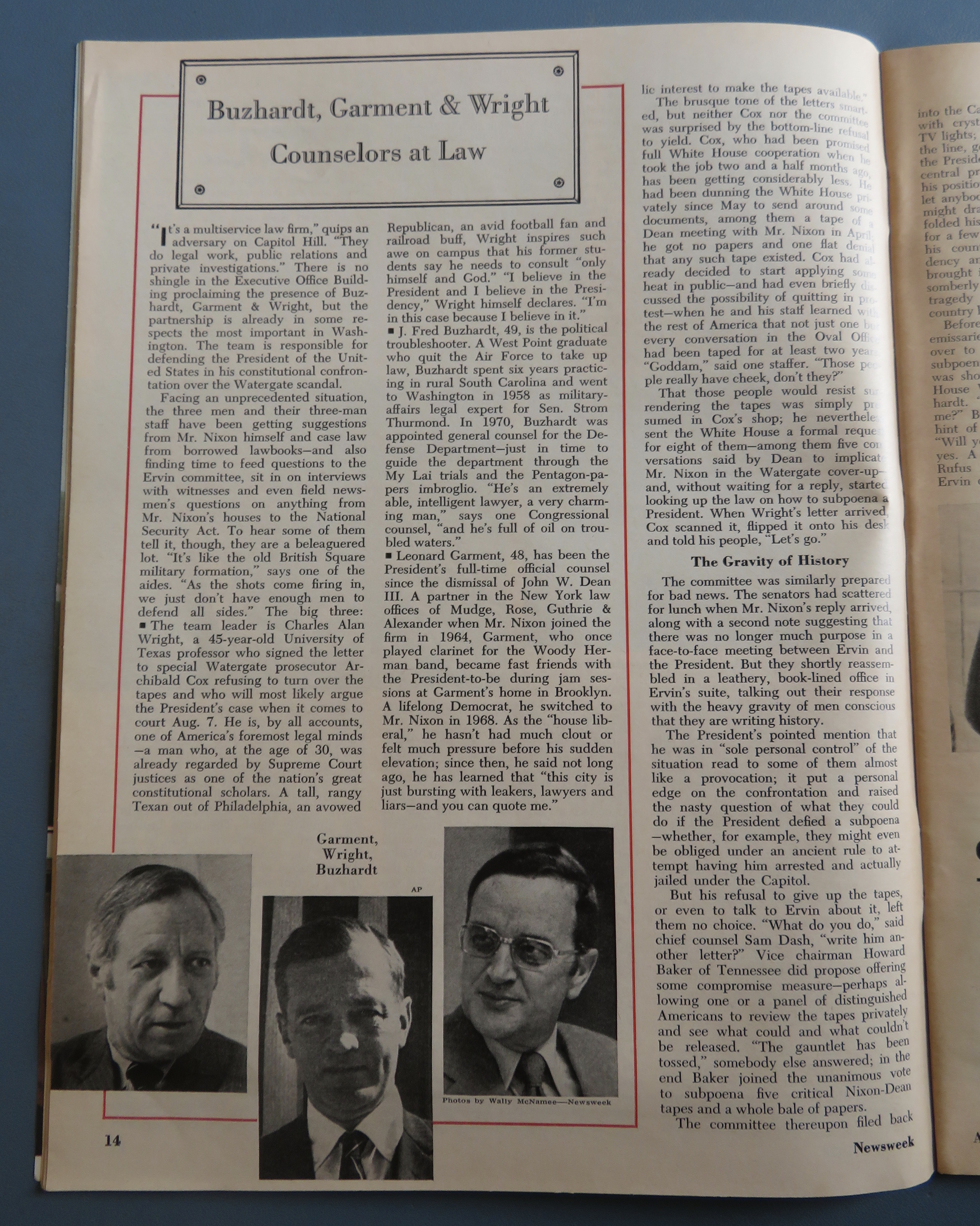 Newsweek Magazine August 6, 1973 Showdown