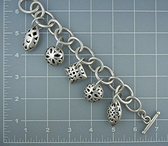 Sterling Silver Charm Bracelet 108 Grams