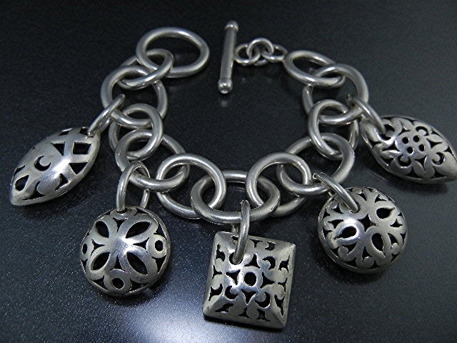 Sterling Silver Charm Bracelet 108 Grams