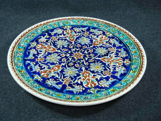 Made In Turkey, hand decorated wall plate.