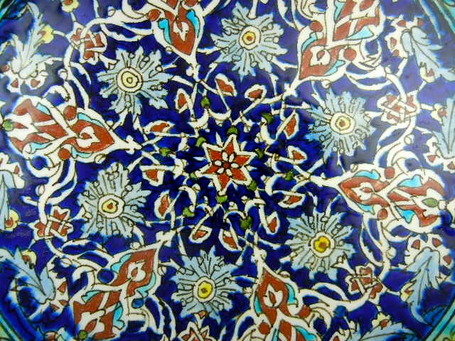Made In Turkey, hand decorated wall plate.