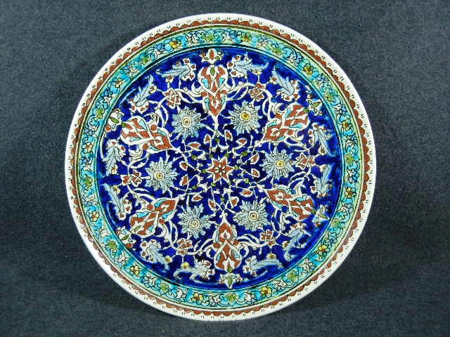 Made In Turkey, hand decorated wall plate.