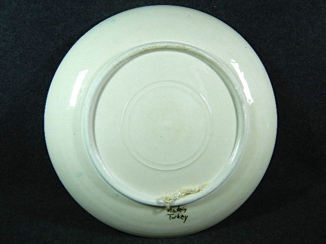 Made In Turkey, hand decorated wall plate.