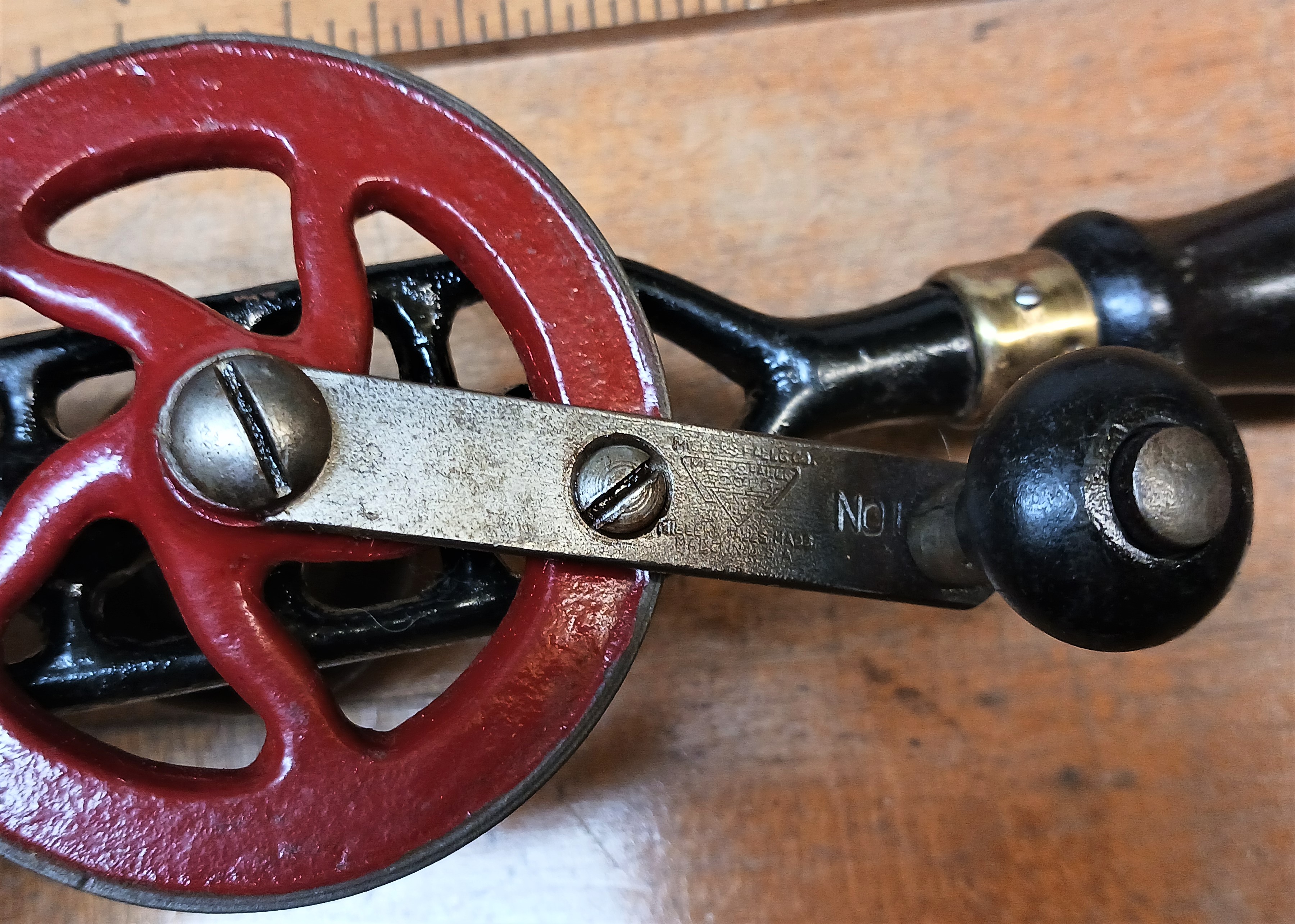 Millers Falls Early No. 1 Hand Drill Rosewood w/Drills