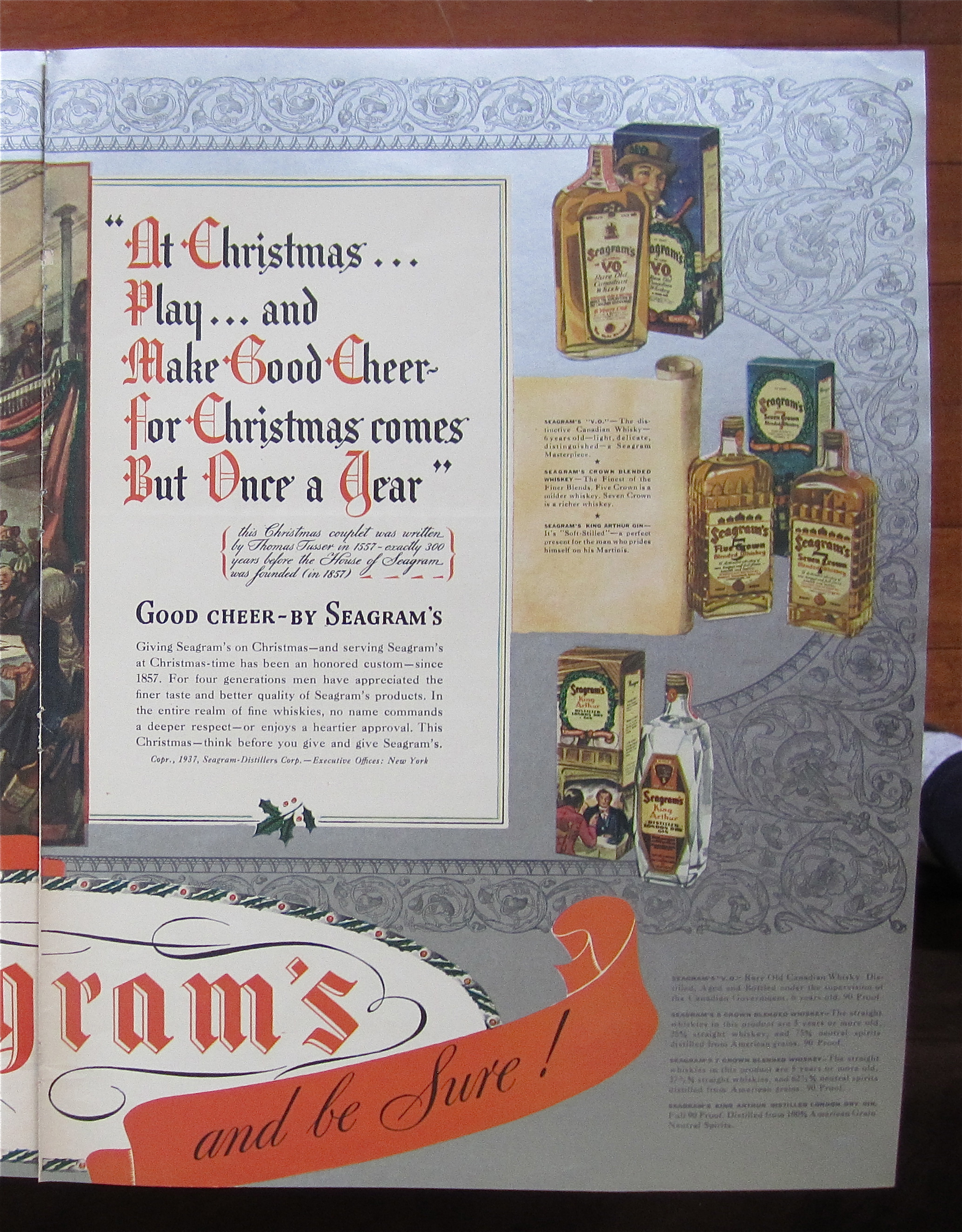 1937 Seagram's Whiskey with Good Cheer