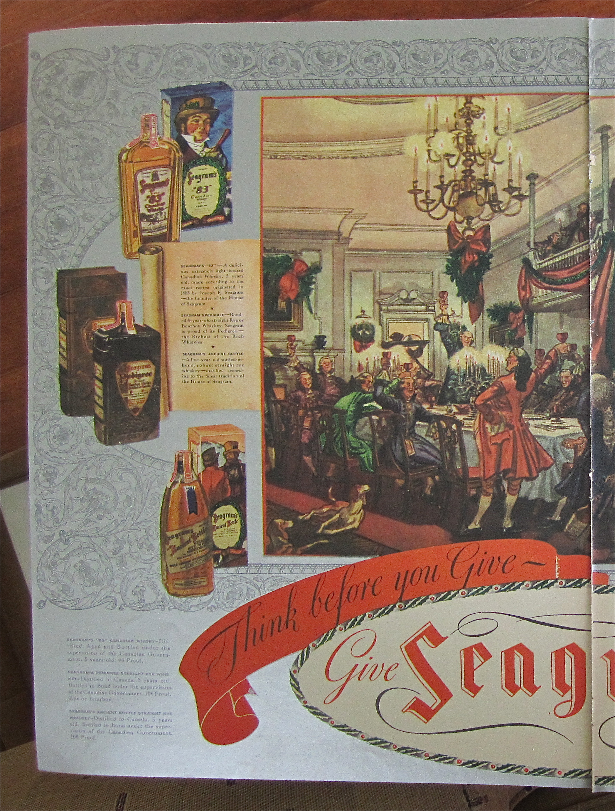 1937 Seagram's Whiskey with Good Cheer