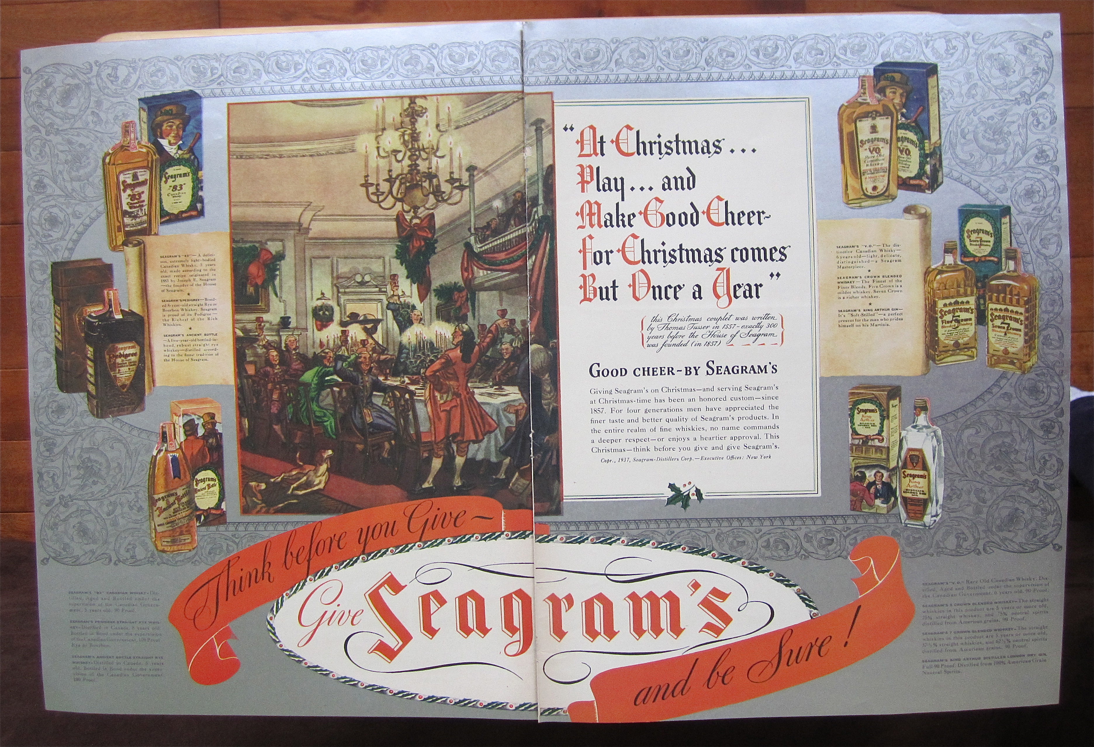1937 Seagram's Whiskey with Good Cheer