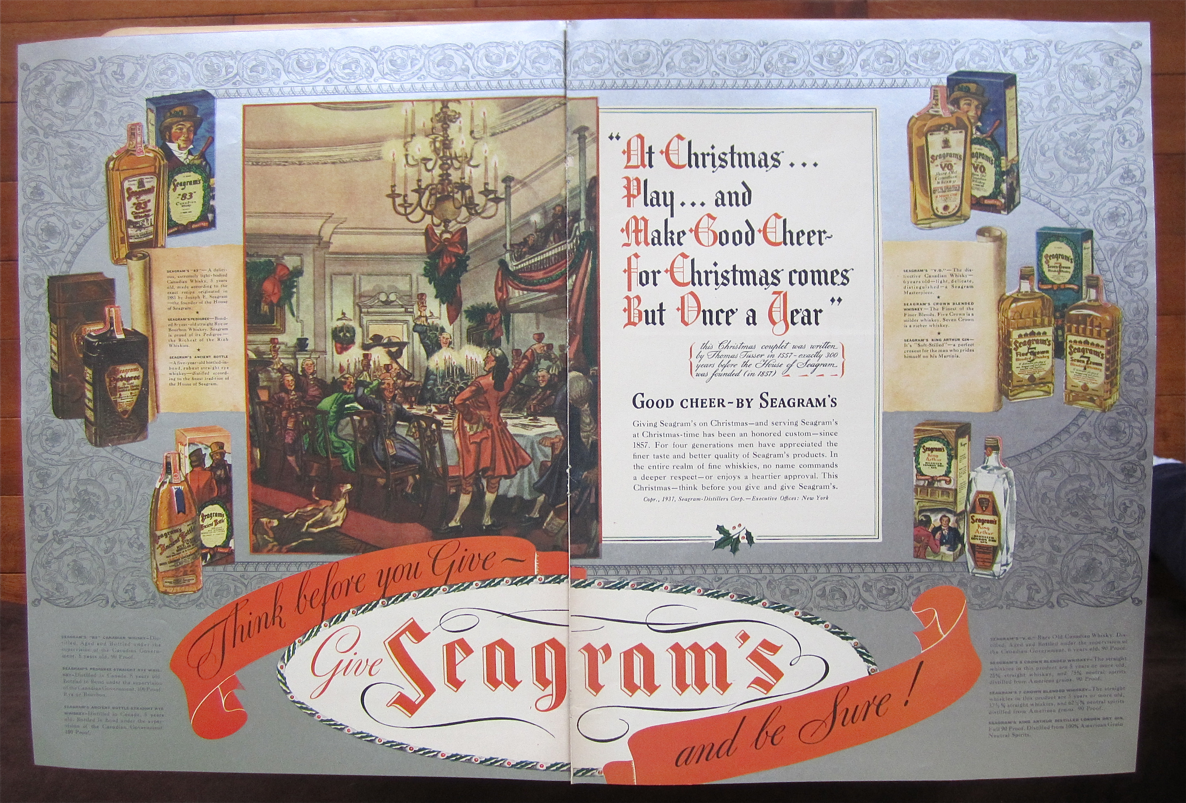 1937 Seagram's Whiskey with Good Cheer