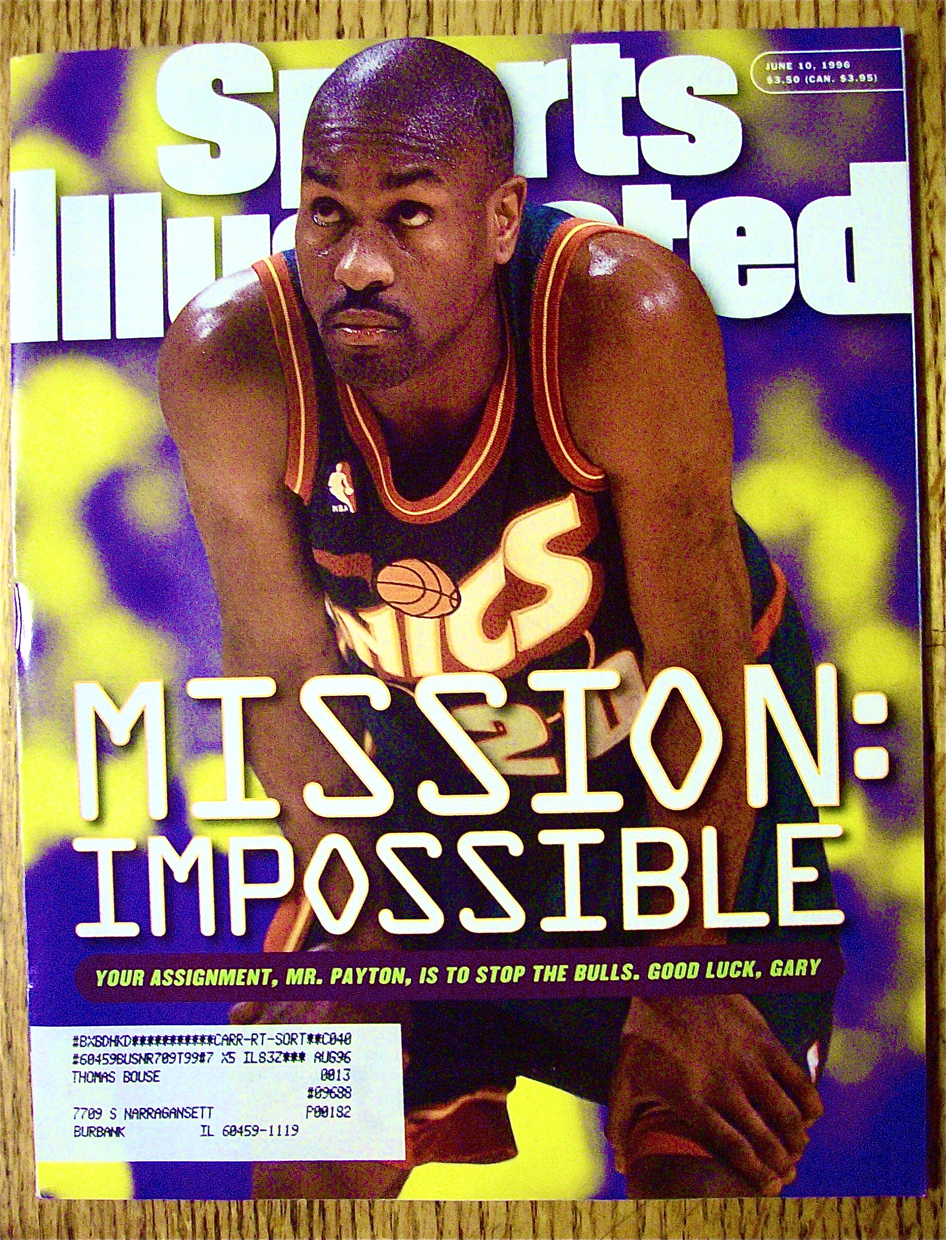 Sports Illustrated Magazine-June 10, 1996-Gary Payton