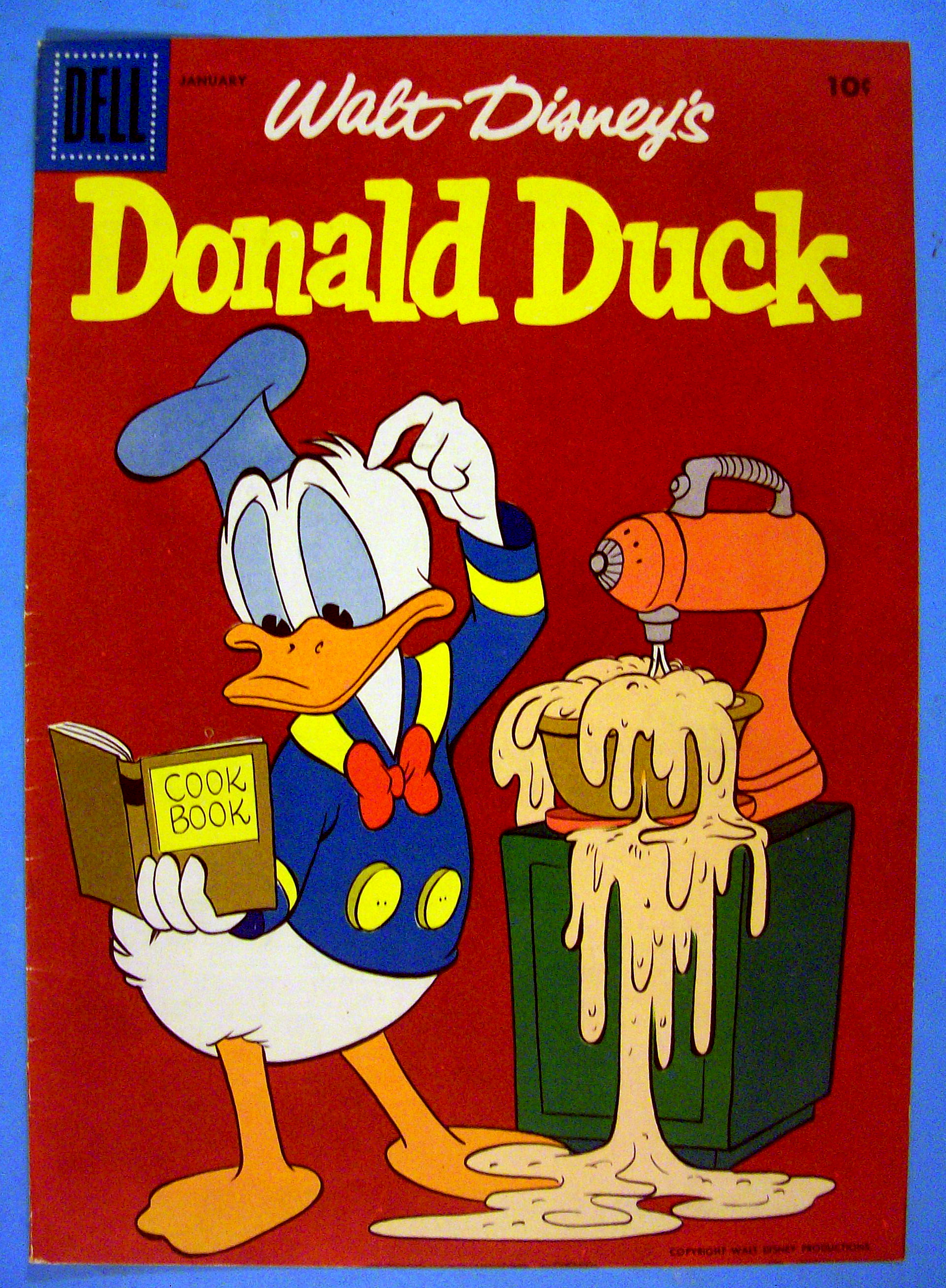 Donald Duck Comic Cover January 1950's Donald & Mixer