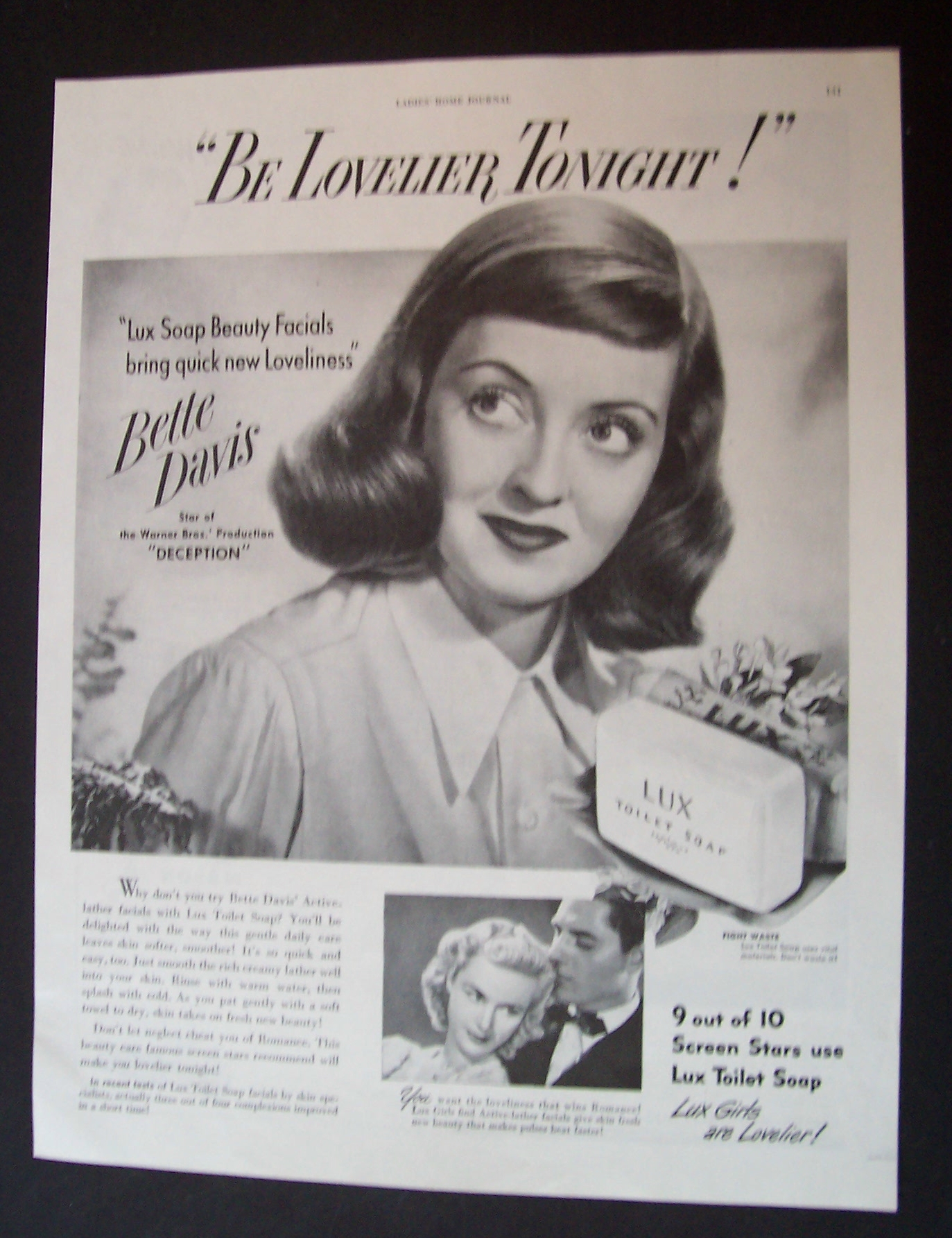 1946  Lux  Toilet  Soap  with  Bette  Davis