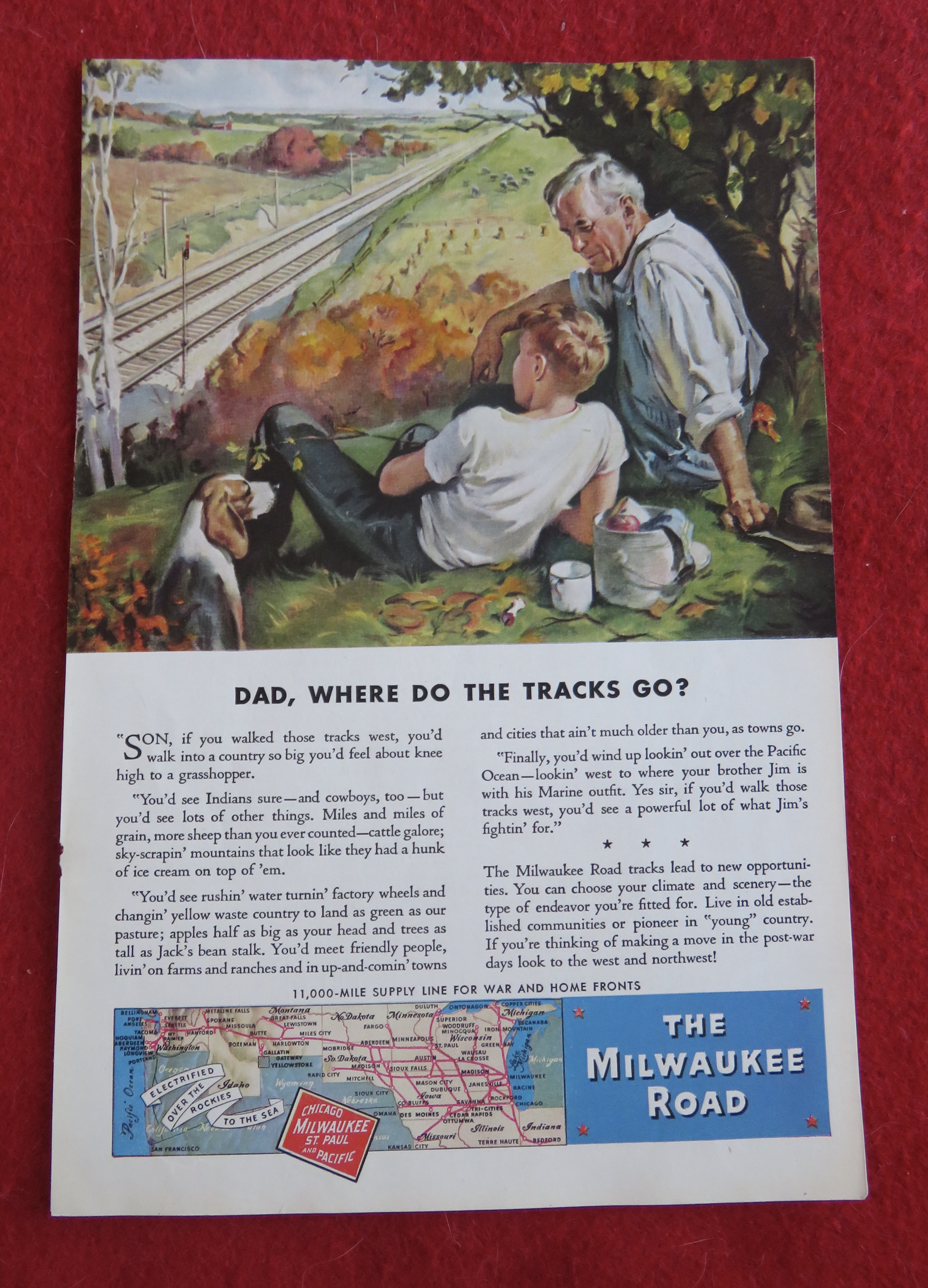 1944 The Milwaukee Road with Father & Son Talking