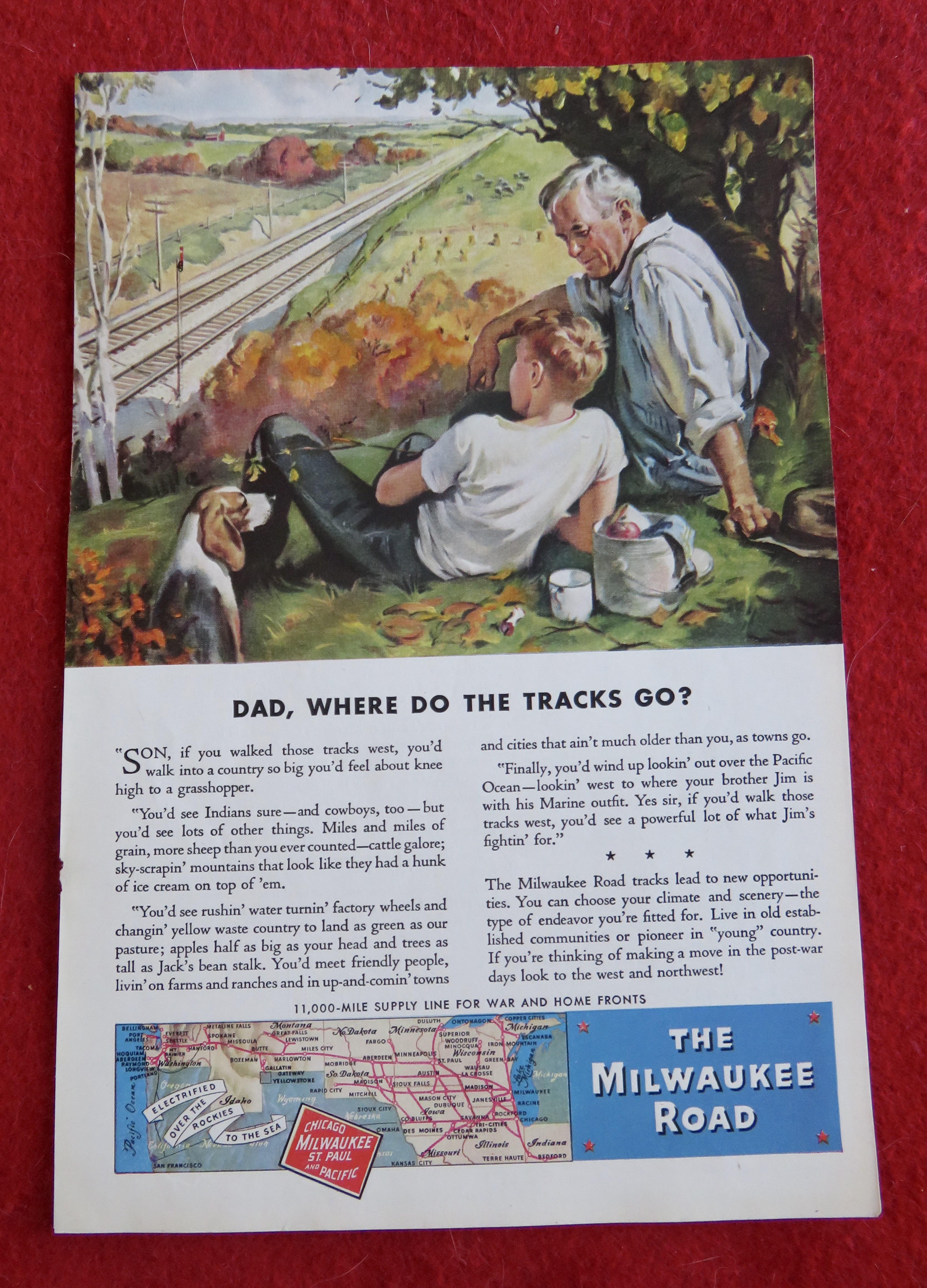 1944 The Milwaukee Road with Father & Son Talking