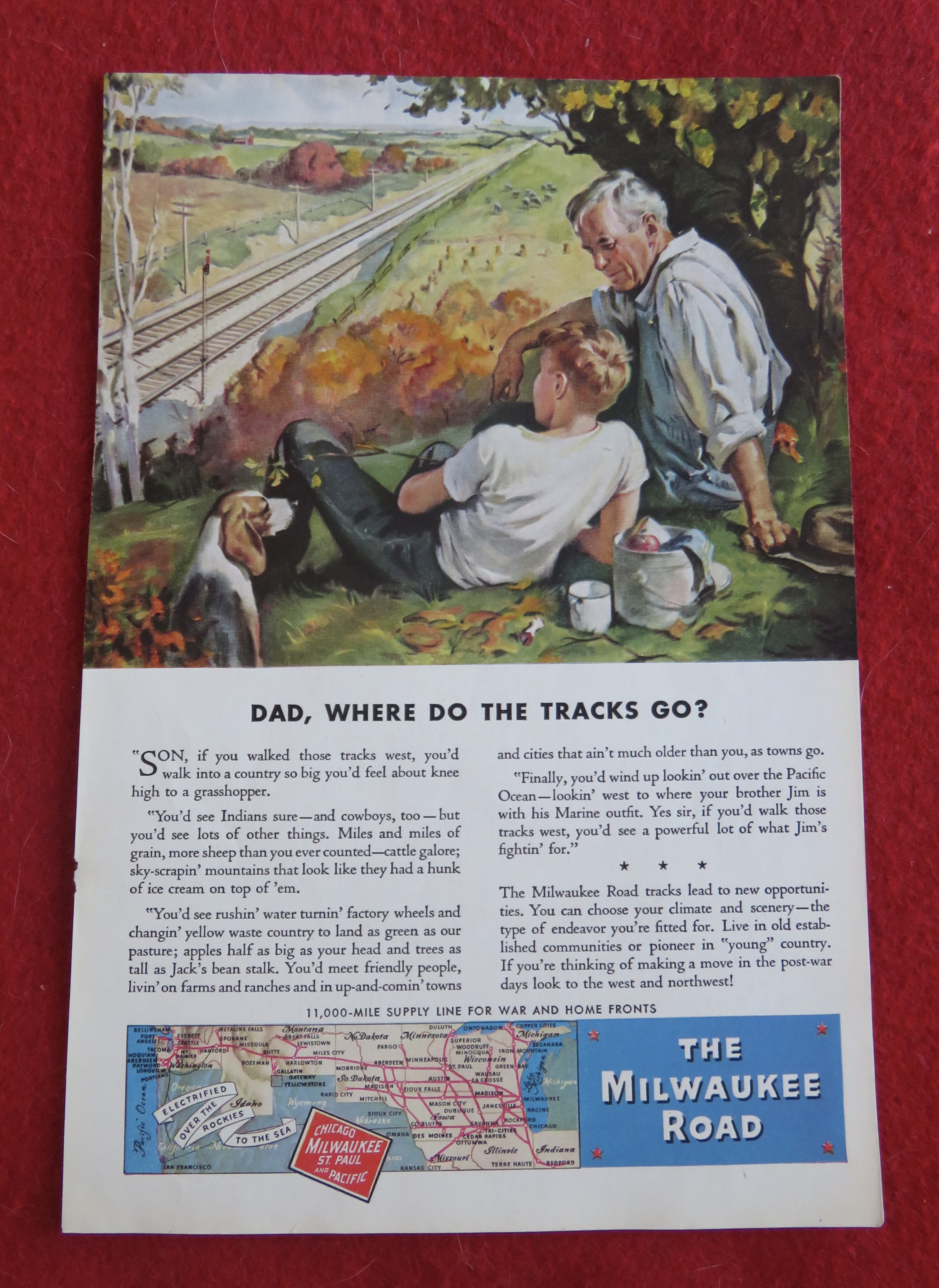 1944 The Milwaukee Road with Father & Son Talking