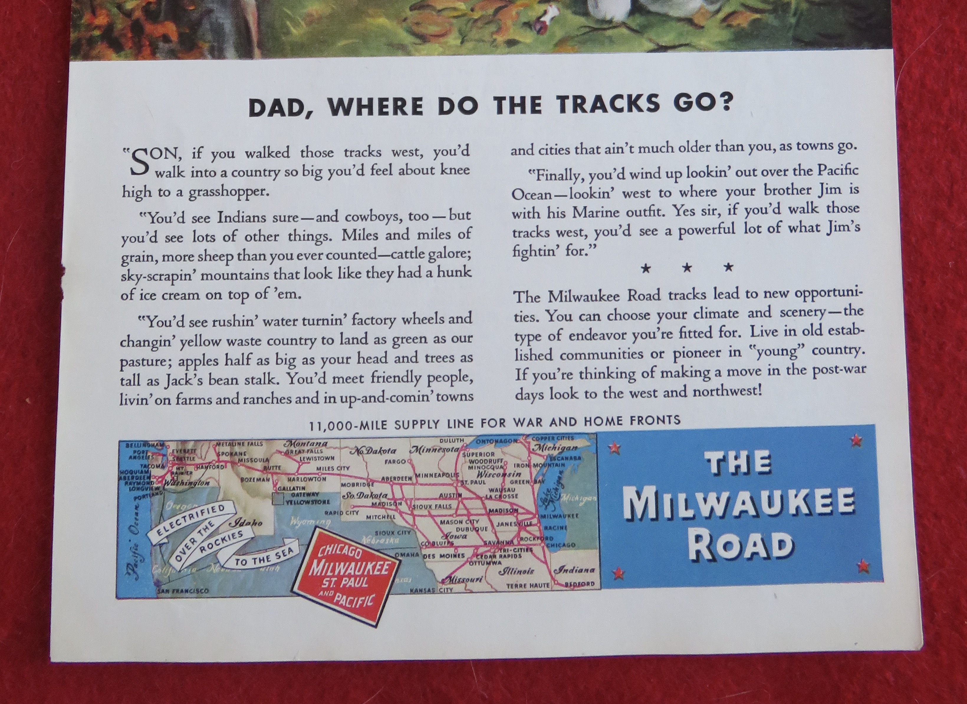 1944 The Milwaukee Road with Father & Son Talking
