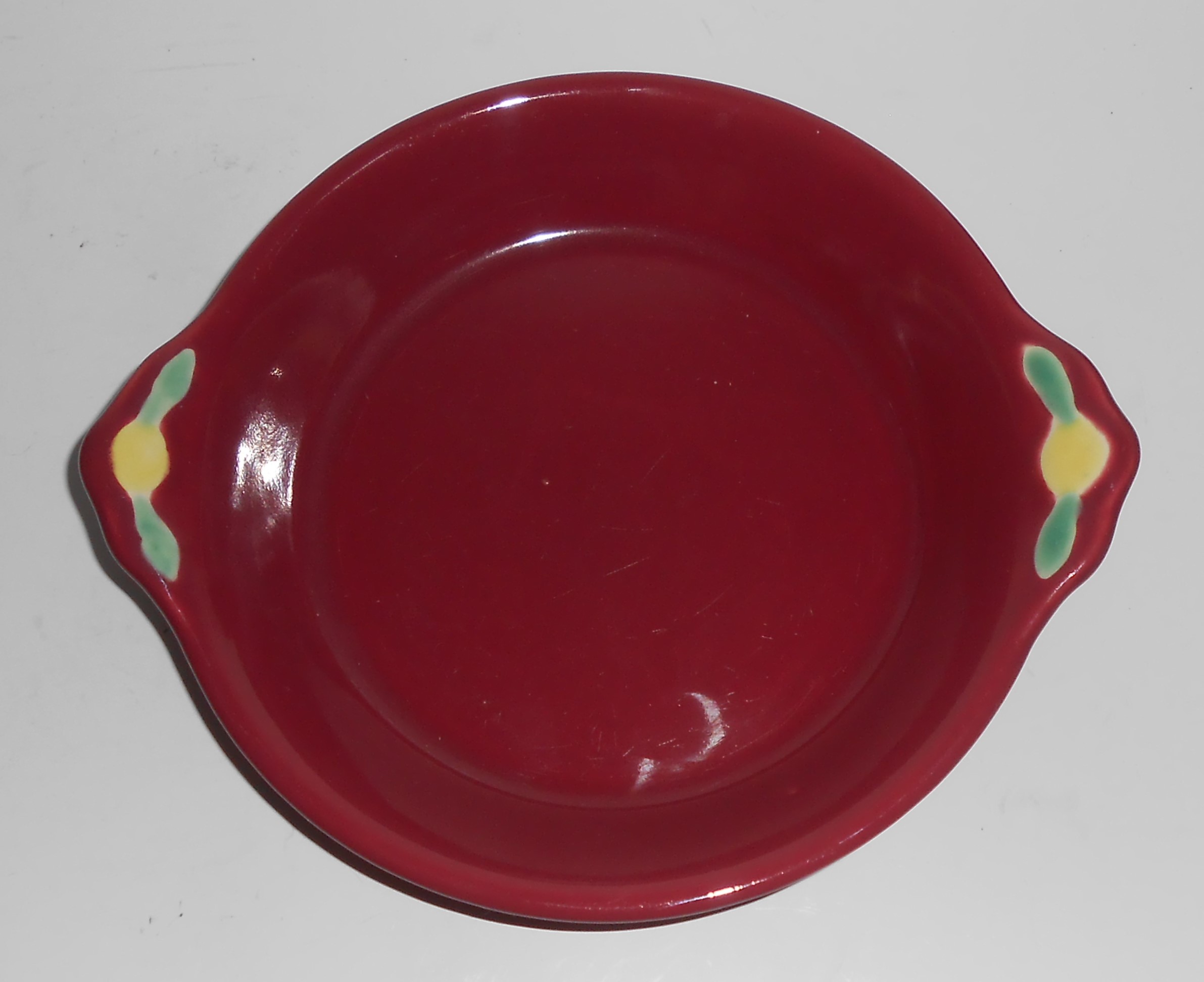 Coors Pottery Rosebud Red Shirred Egg Bowl MINT #2