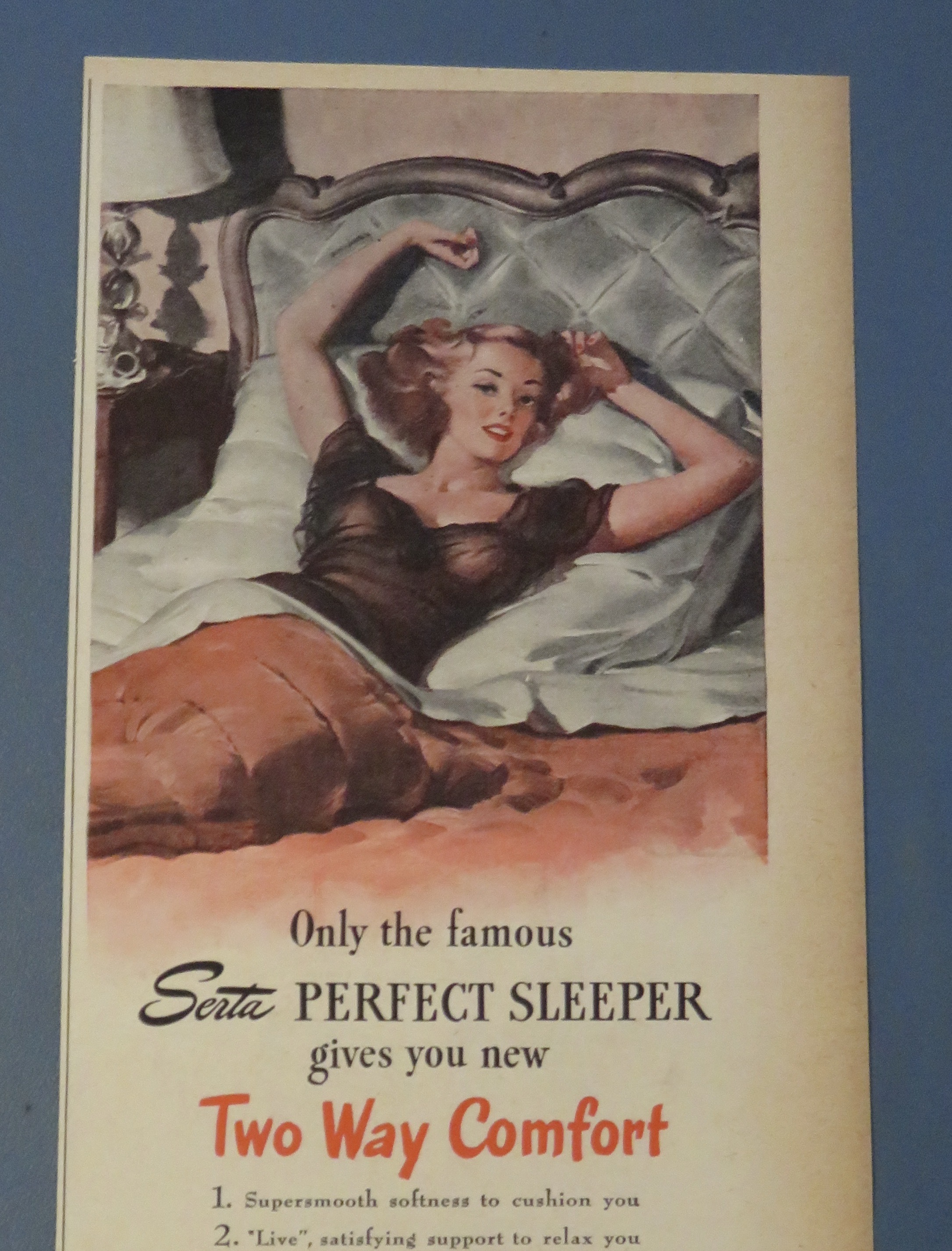 1946 Serta Perfect Sleeper with Lovely Woman