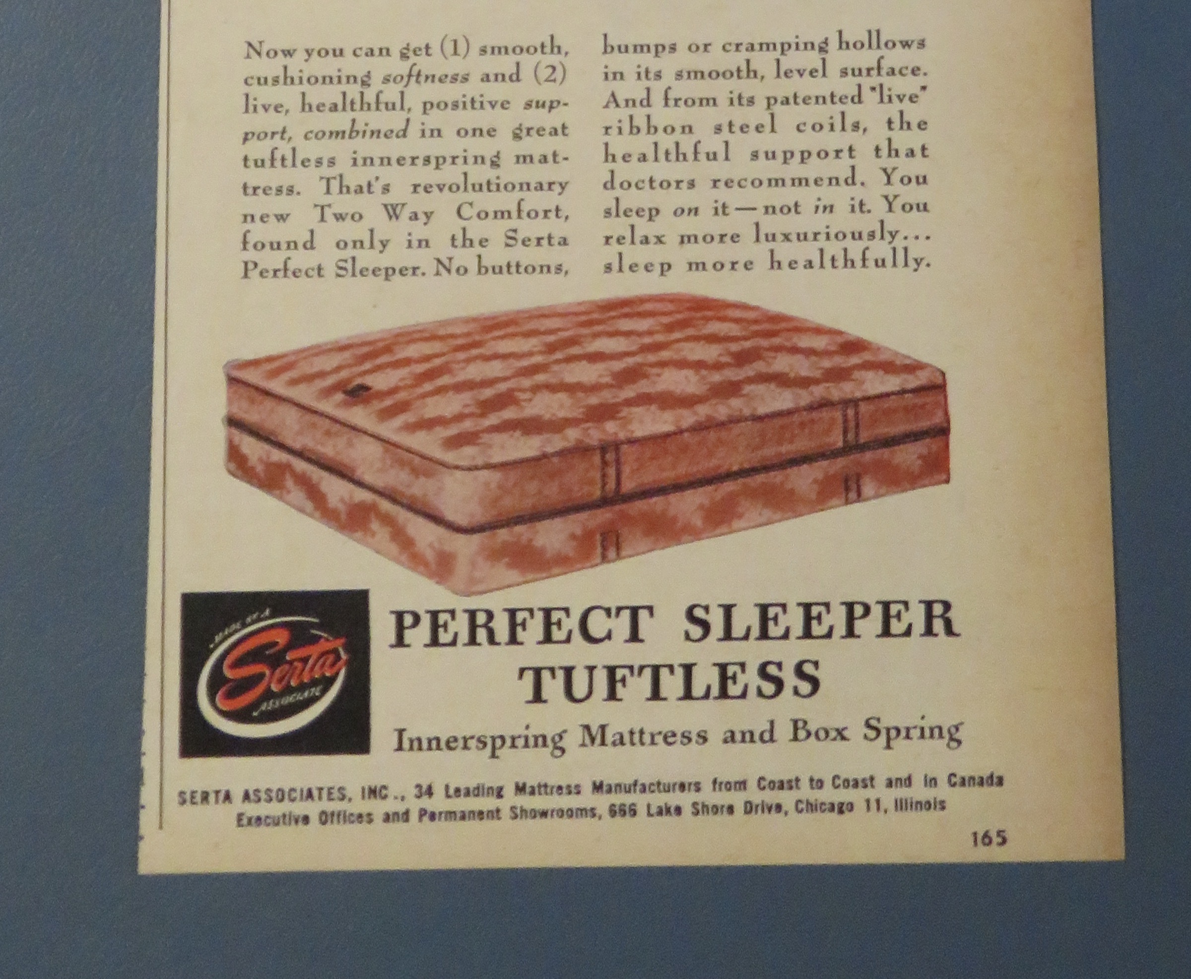 1946 Serta Perfect Sleeper with Lovely Woman
