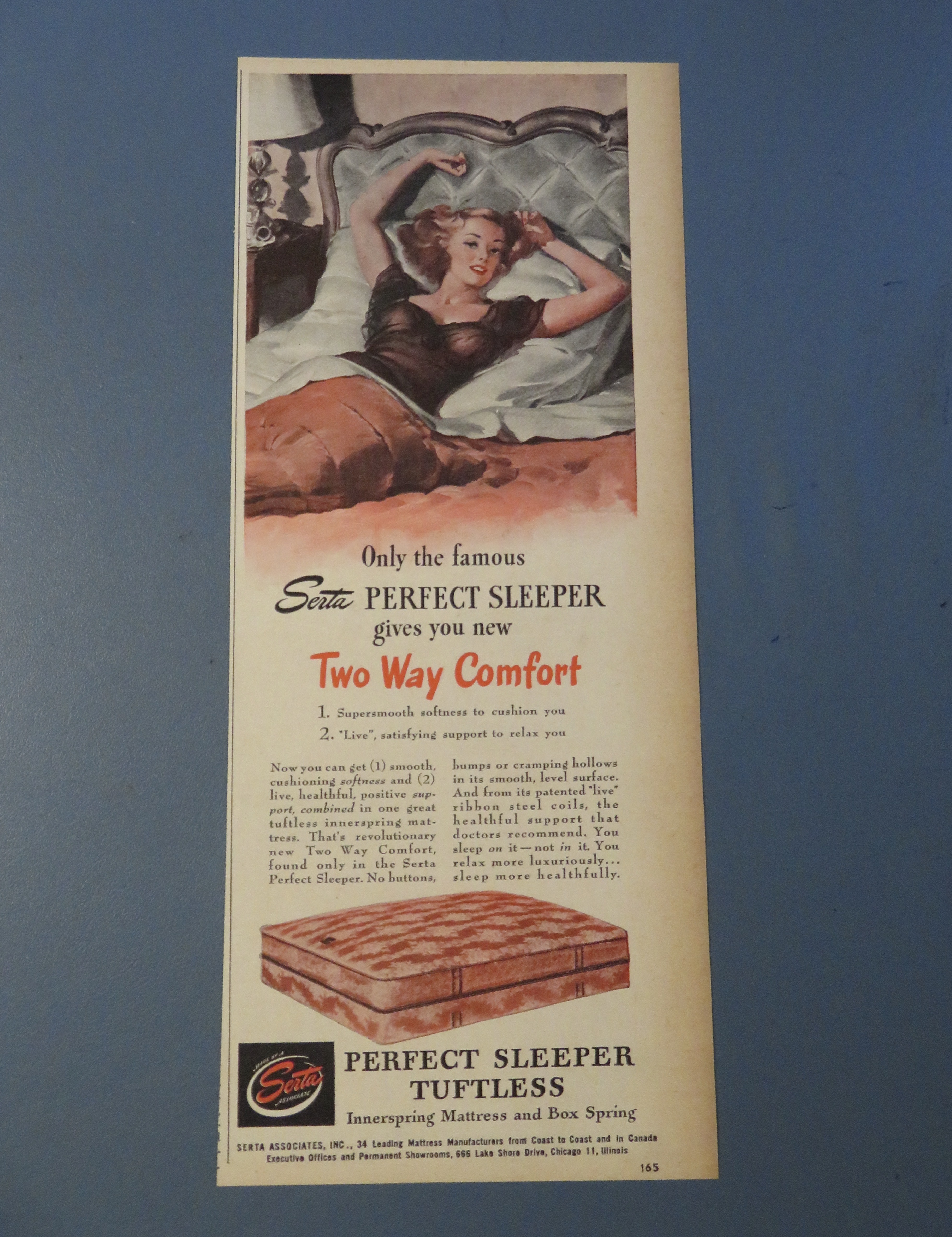 1946 Serta Perfect Sleeper with Lovely Woman
