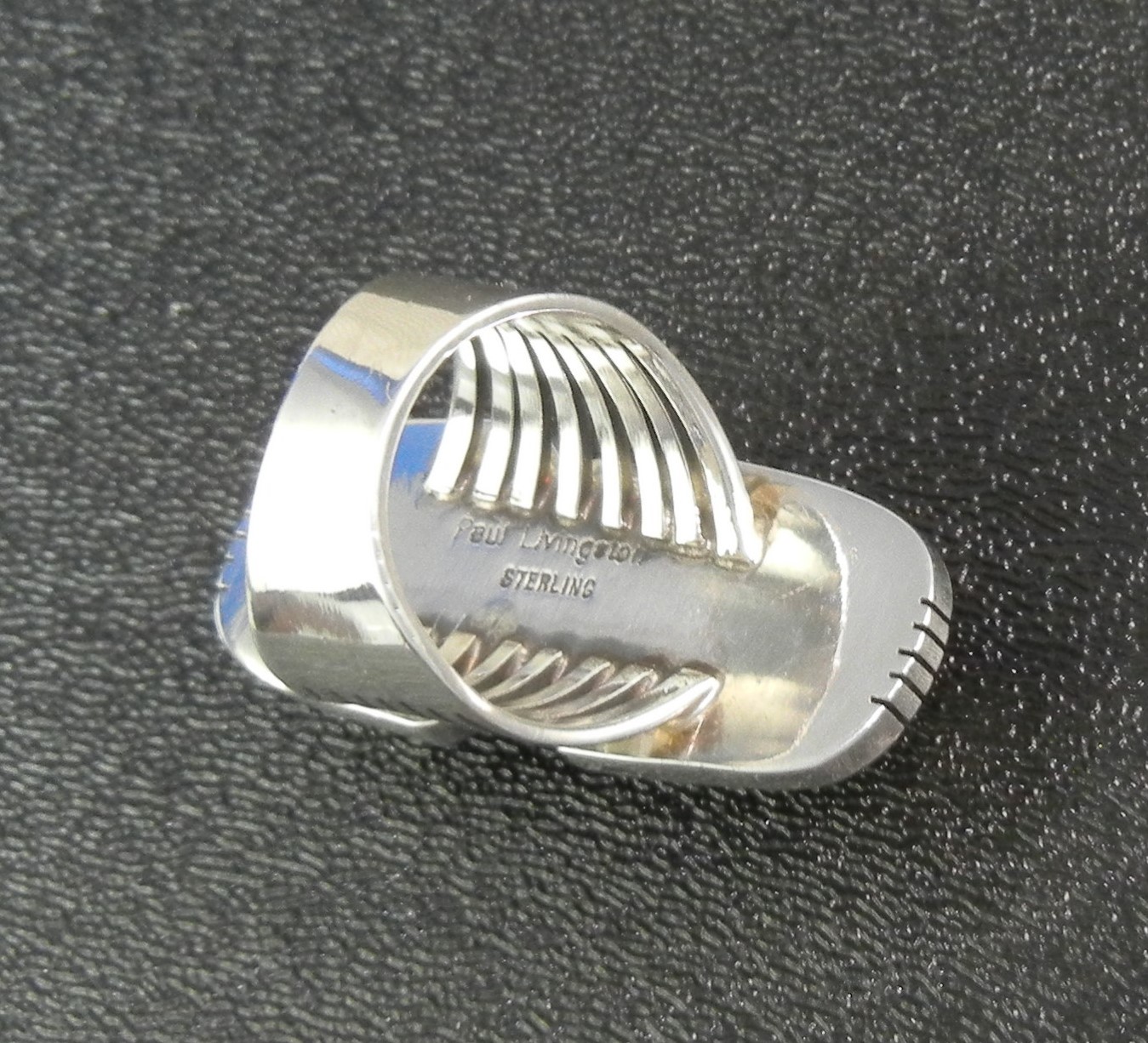 Navajo Sterling Silver Kingman Turquoise Paul Livingsto