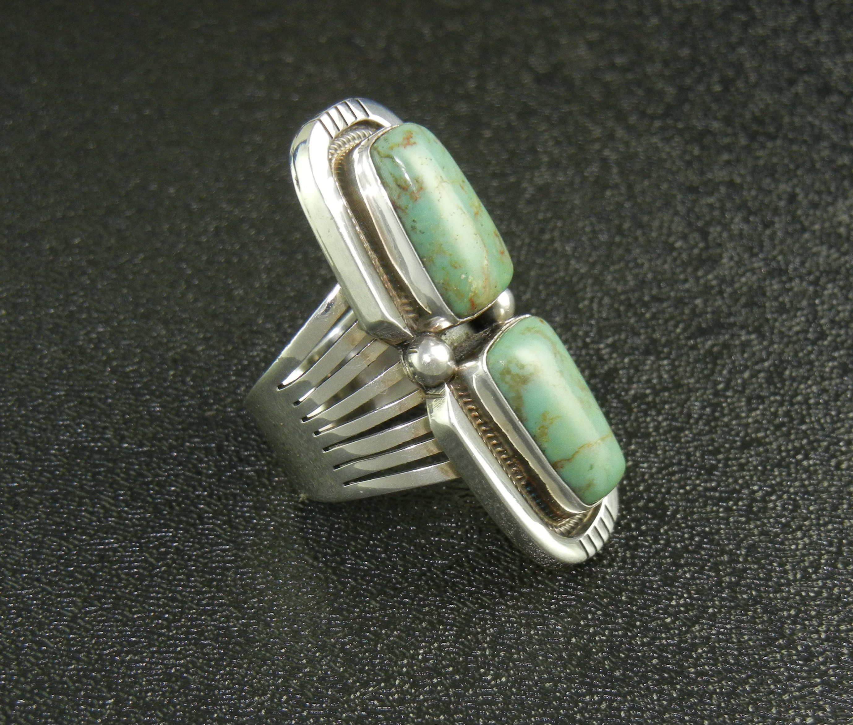 Navajo Sterling Silver Kingman Turquoise Paul Livingsto