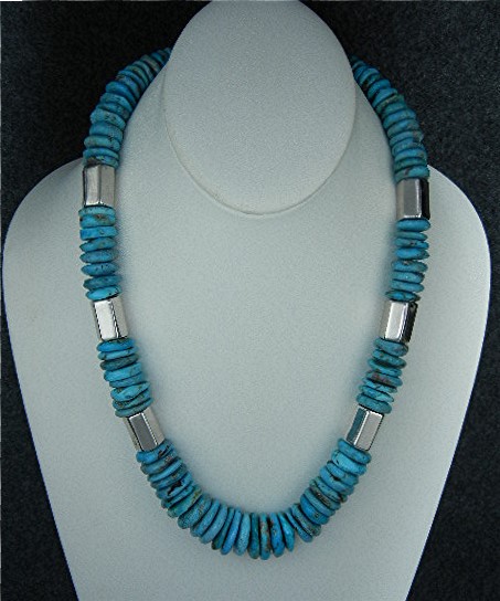 Navajo Nascari Turquoise Sterling Silver Necklace