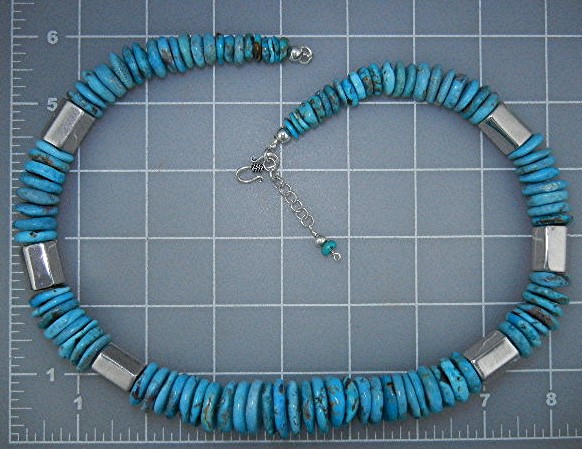 Navajo Nascari Turquoise Sterling Silver Necklace