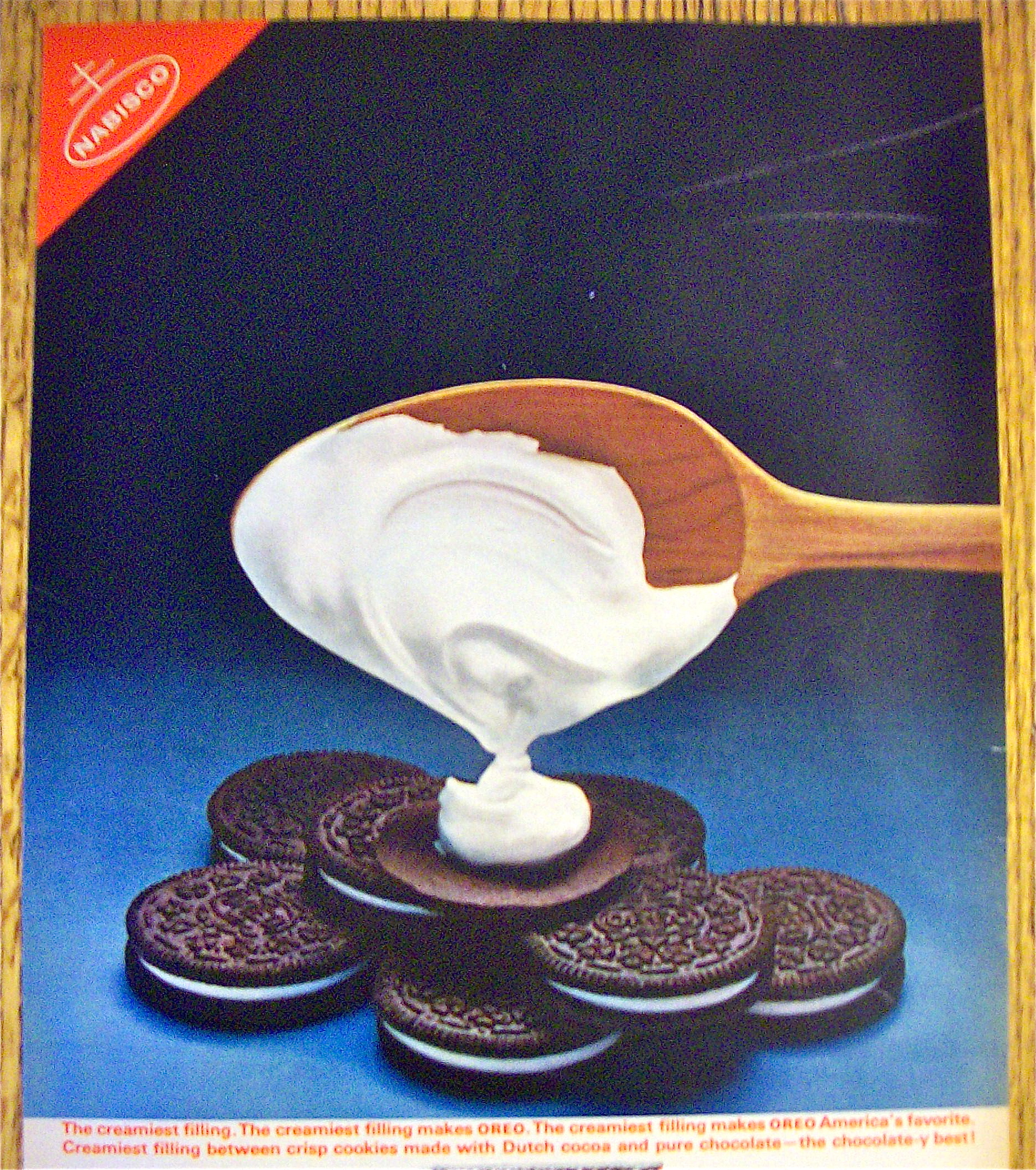1963 Nabisco Oreo Creme Sandwich w/Spoon & Creme