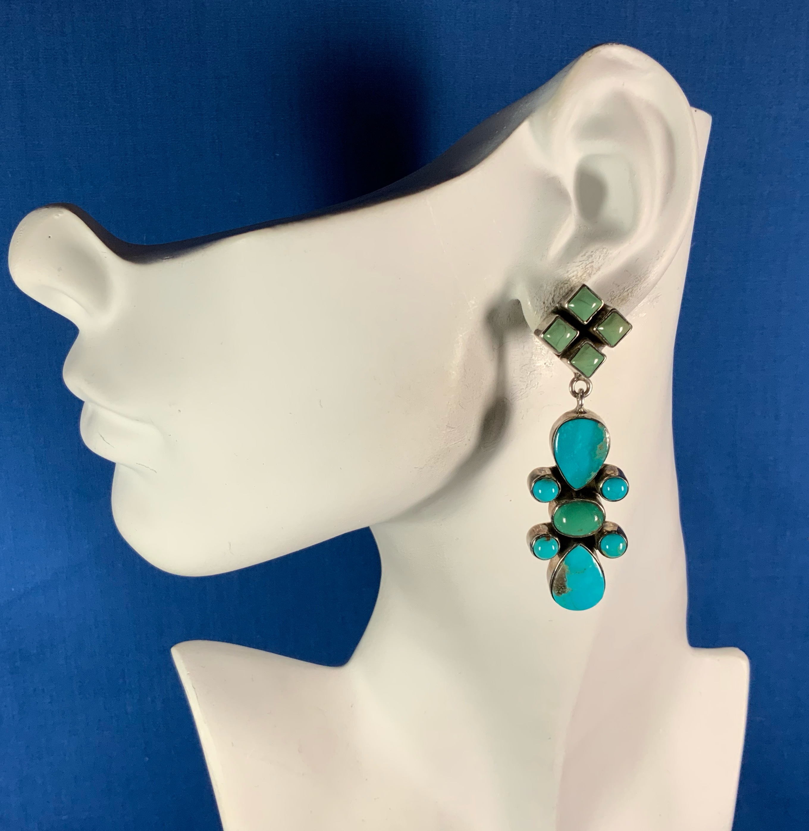 Dan Dodson Sleeping Beauty/Kingman Turquoise Post Earri