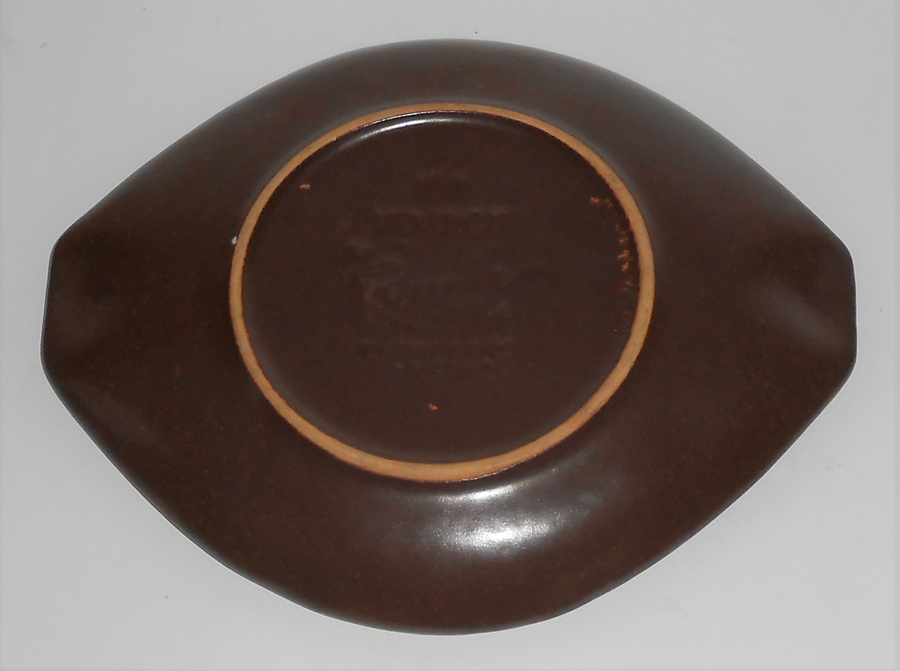 Roseville Pottery Raymor Autumn Brown Saucer