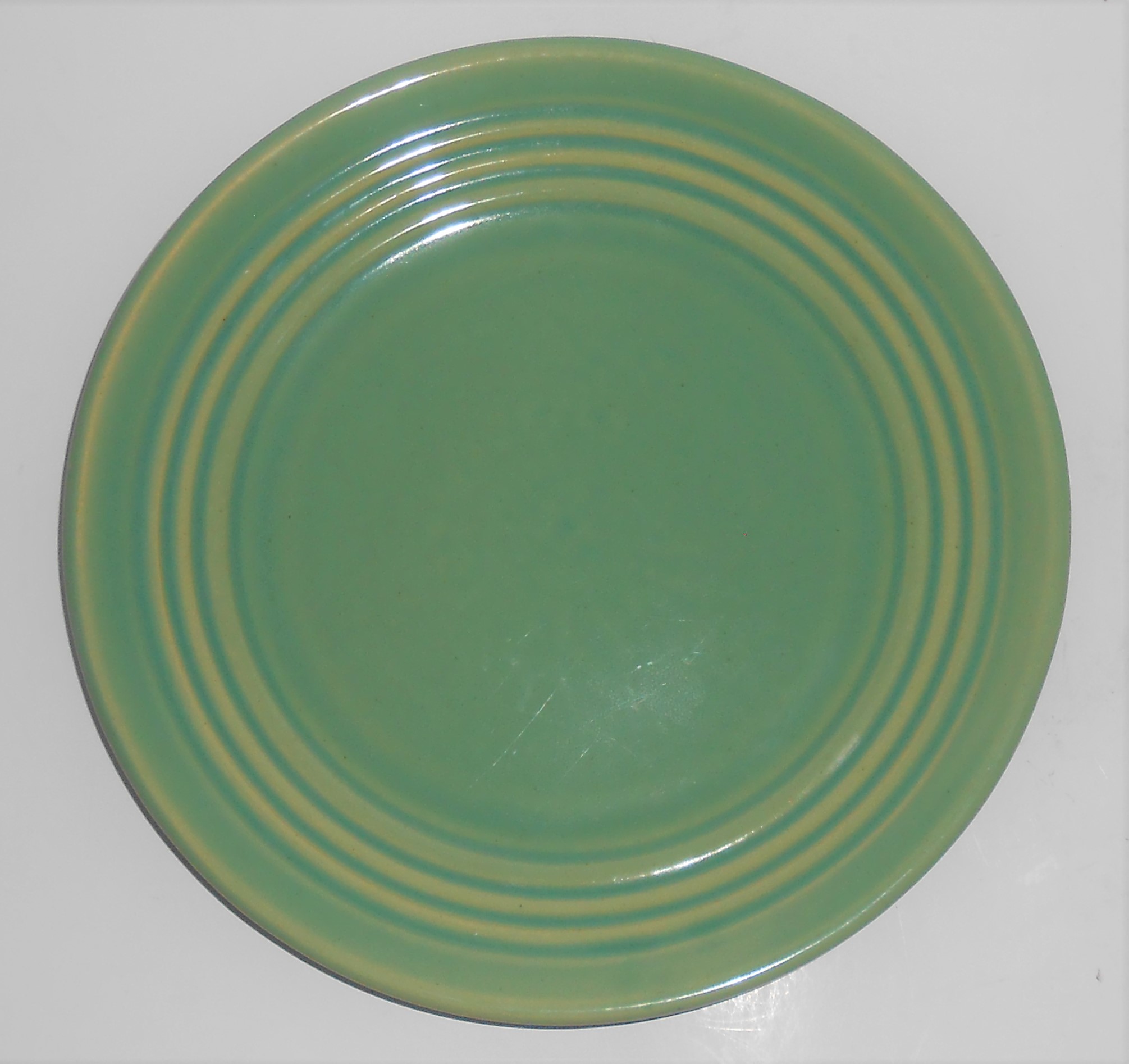 Bauer Pottery Ring Ware Jade 9-1/4" Plate #3