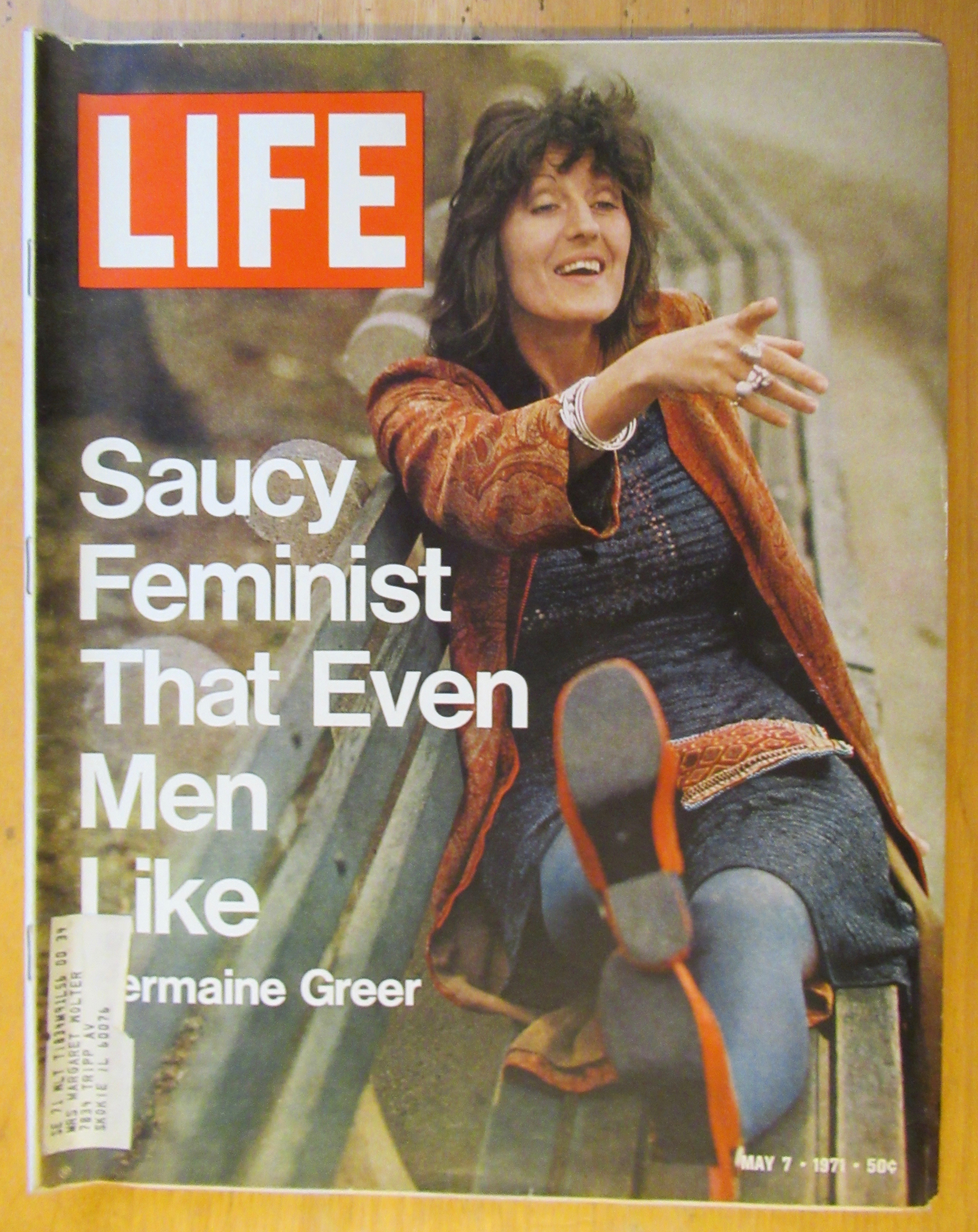 Life Magazine May 7, 1971 Saucy Feminist Germaine Greer