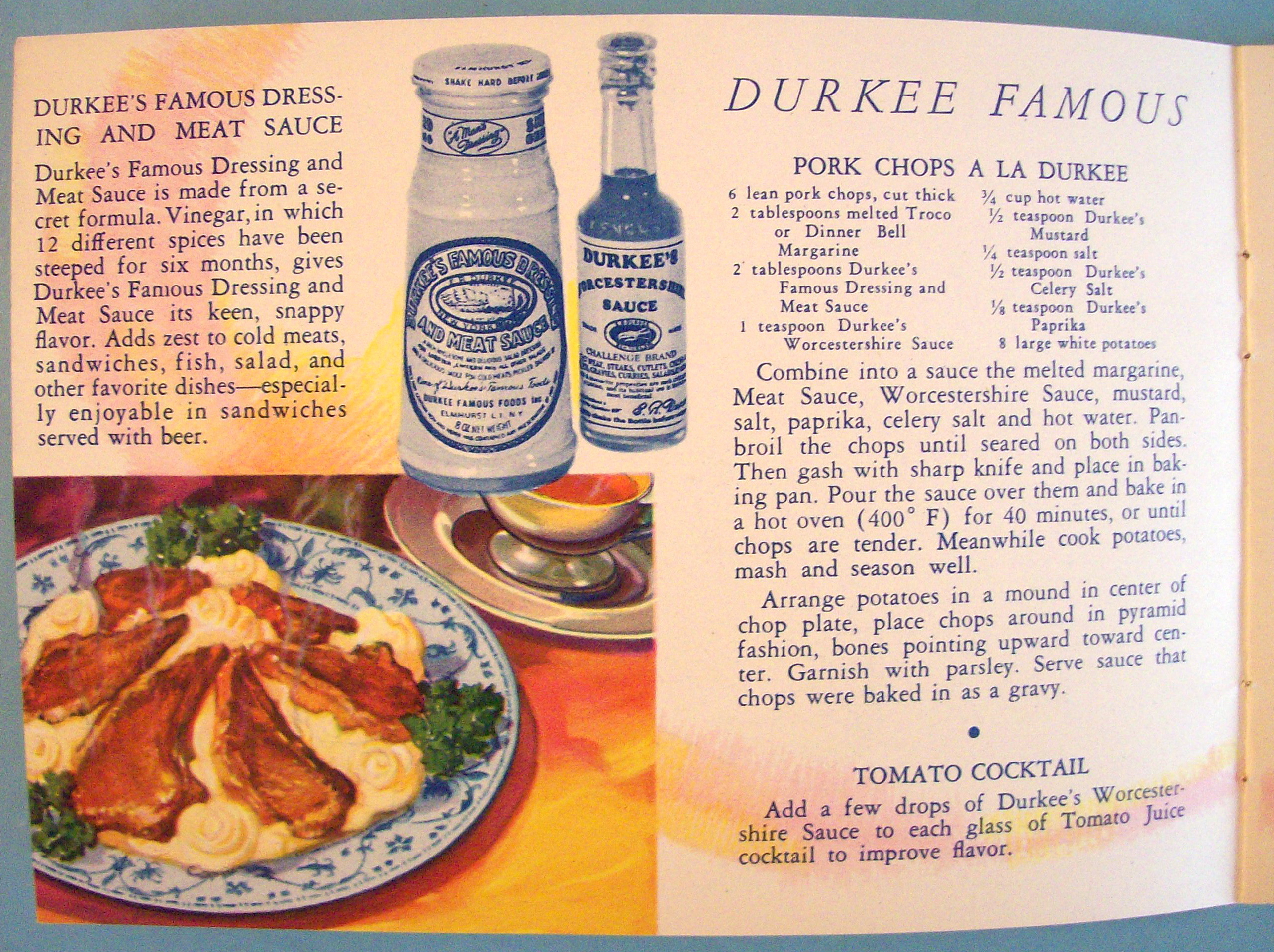 1933 Century Of Progress, Durkee Foods Recipe Booklet