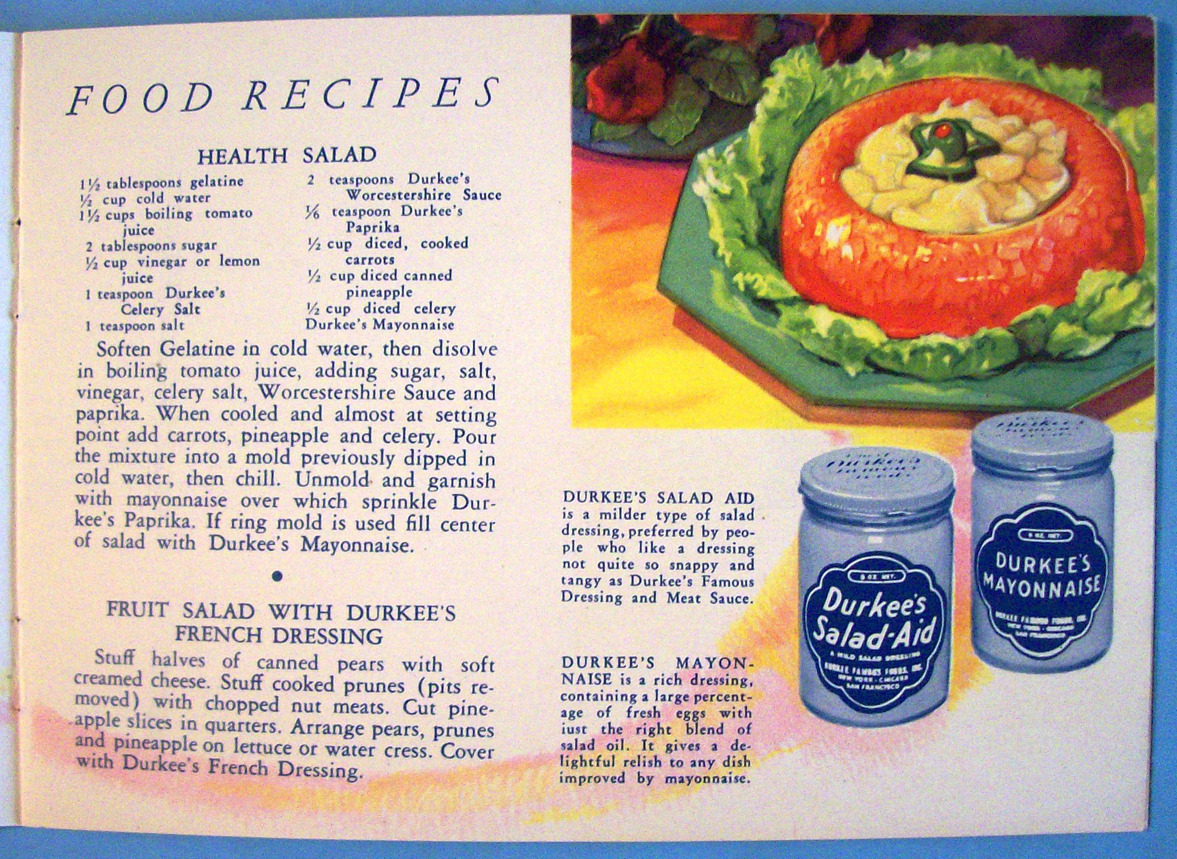 1933 Century Of Progress, Durkee Foods Recipe Booklet