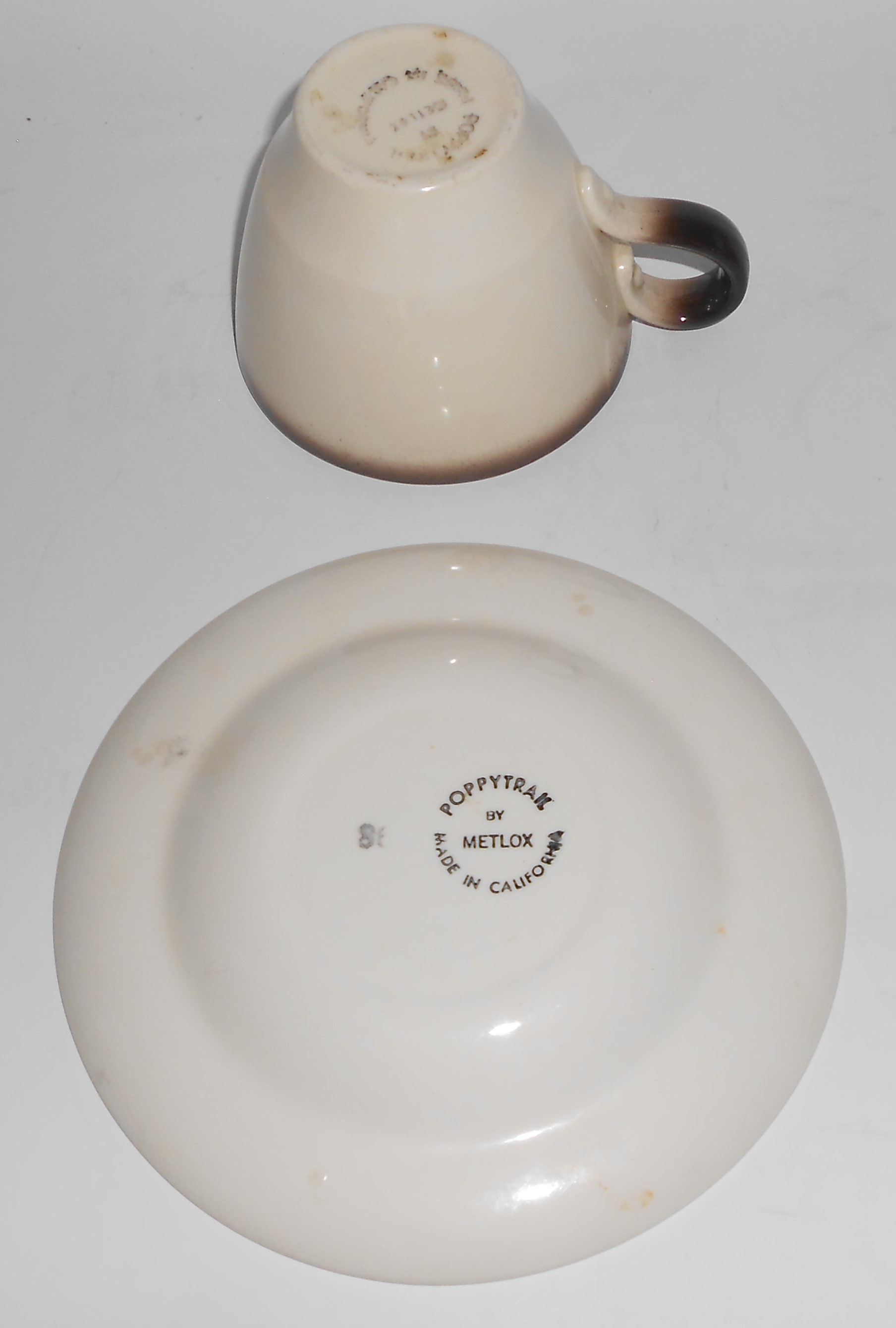 Metlox Pottery Poppy Trail Provincial Rose Cup & Saucer