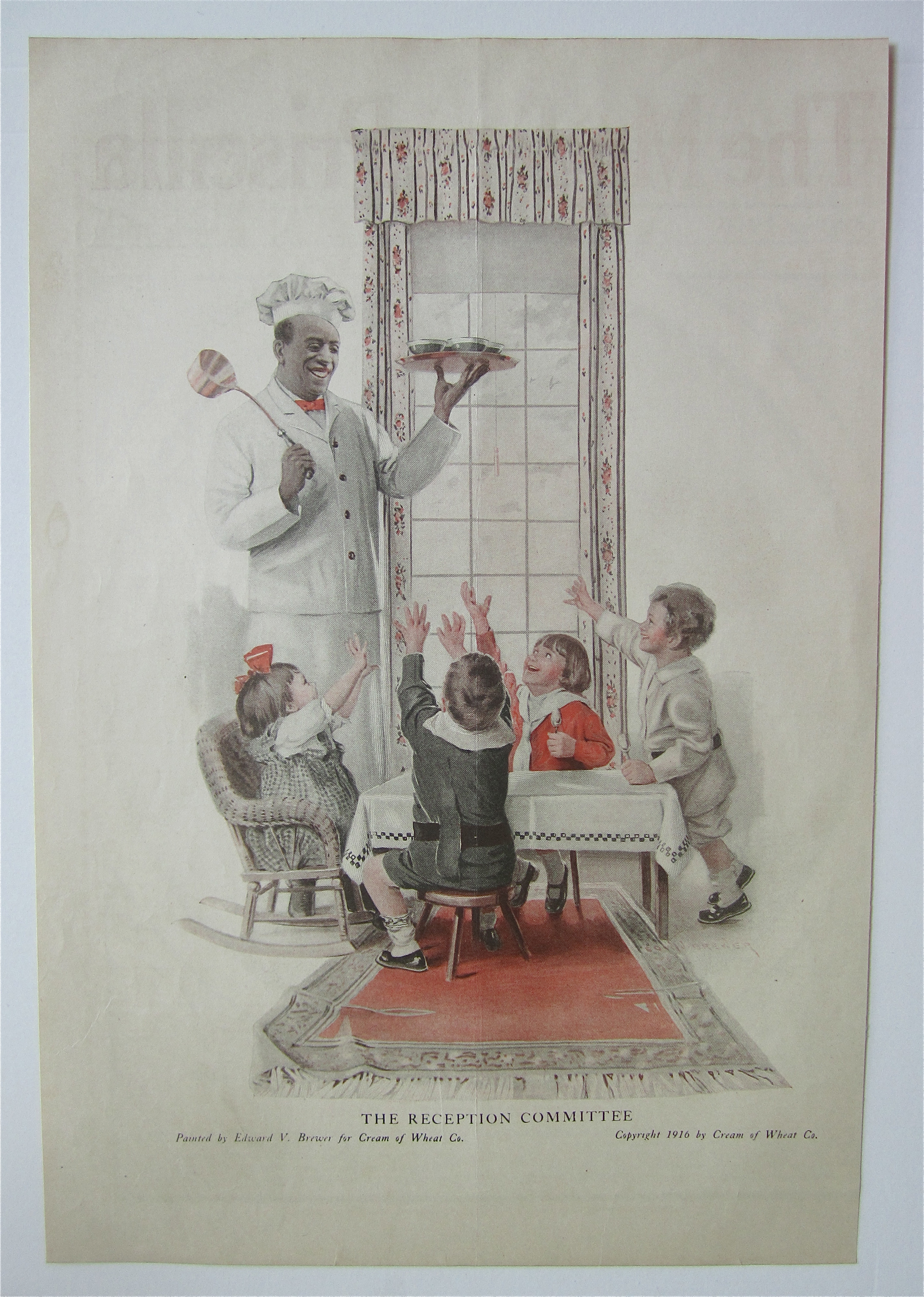 1916 Cream Of Wheat Cereal with Cereal Man & Children
