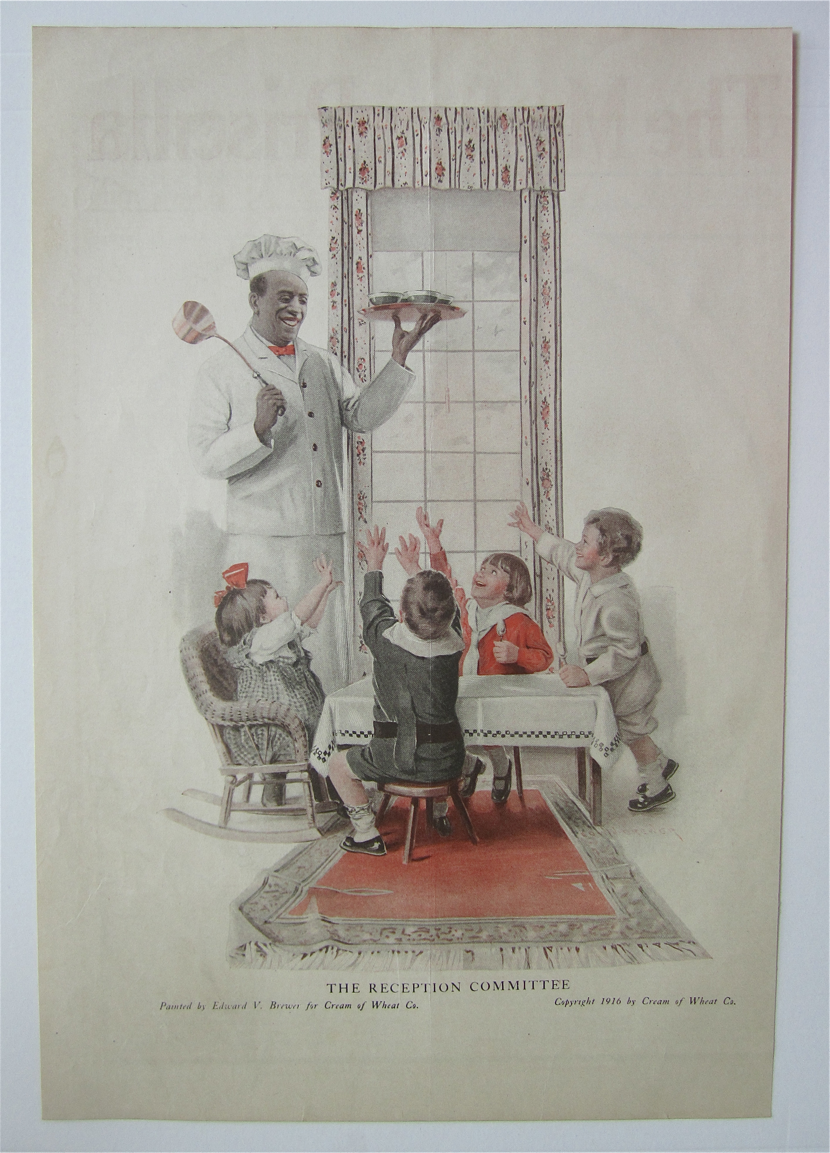 1916 Cream Of Wheat Cereal with Cereal Man & Children