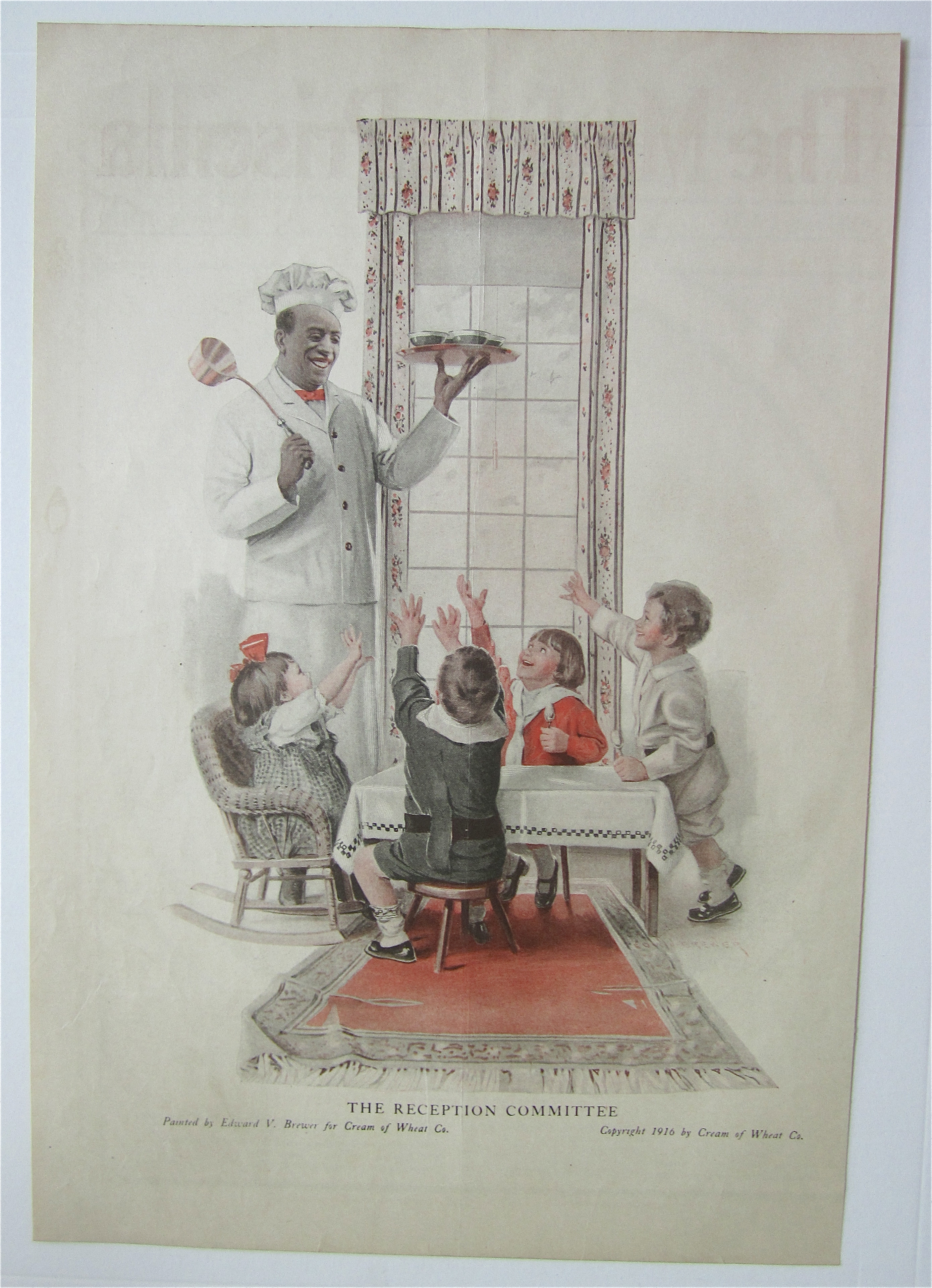 1916 Cream Of Wheat Cereal with Cereal Man & Children