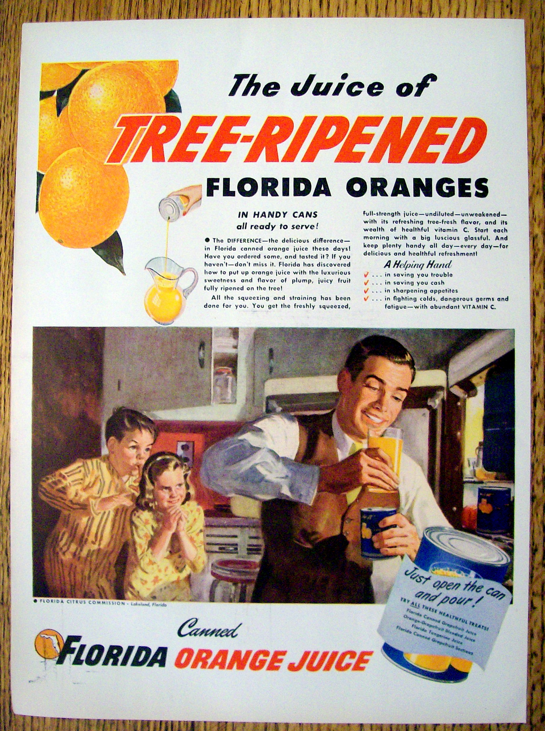 Vintage Ad: 1947 Florida Canned Orange Juice