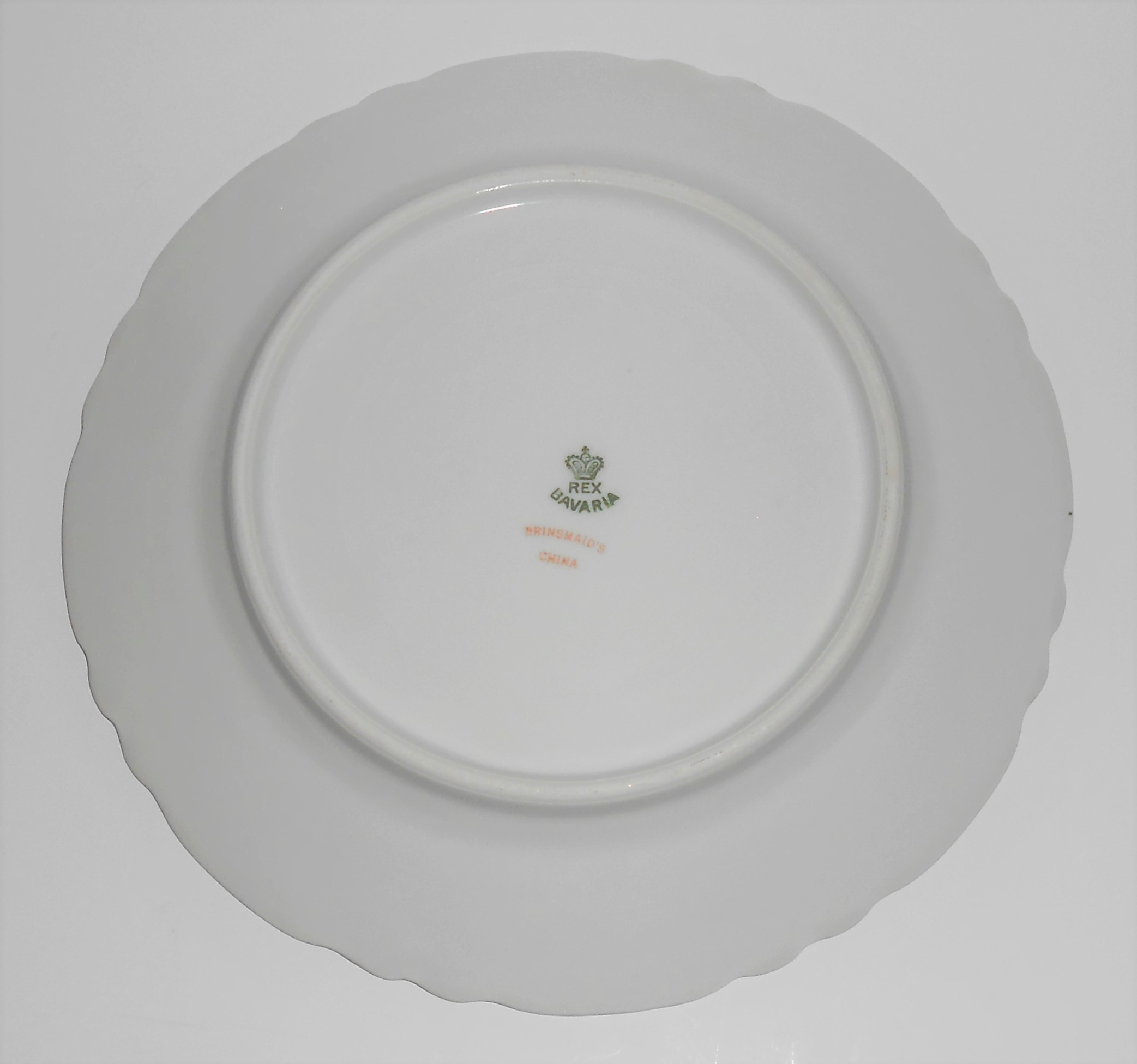 Moschendorf Porcelain China Gold Scalloped 8.5'' Plate